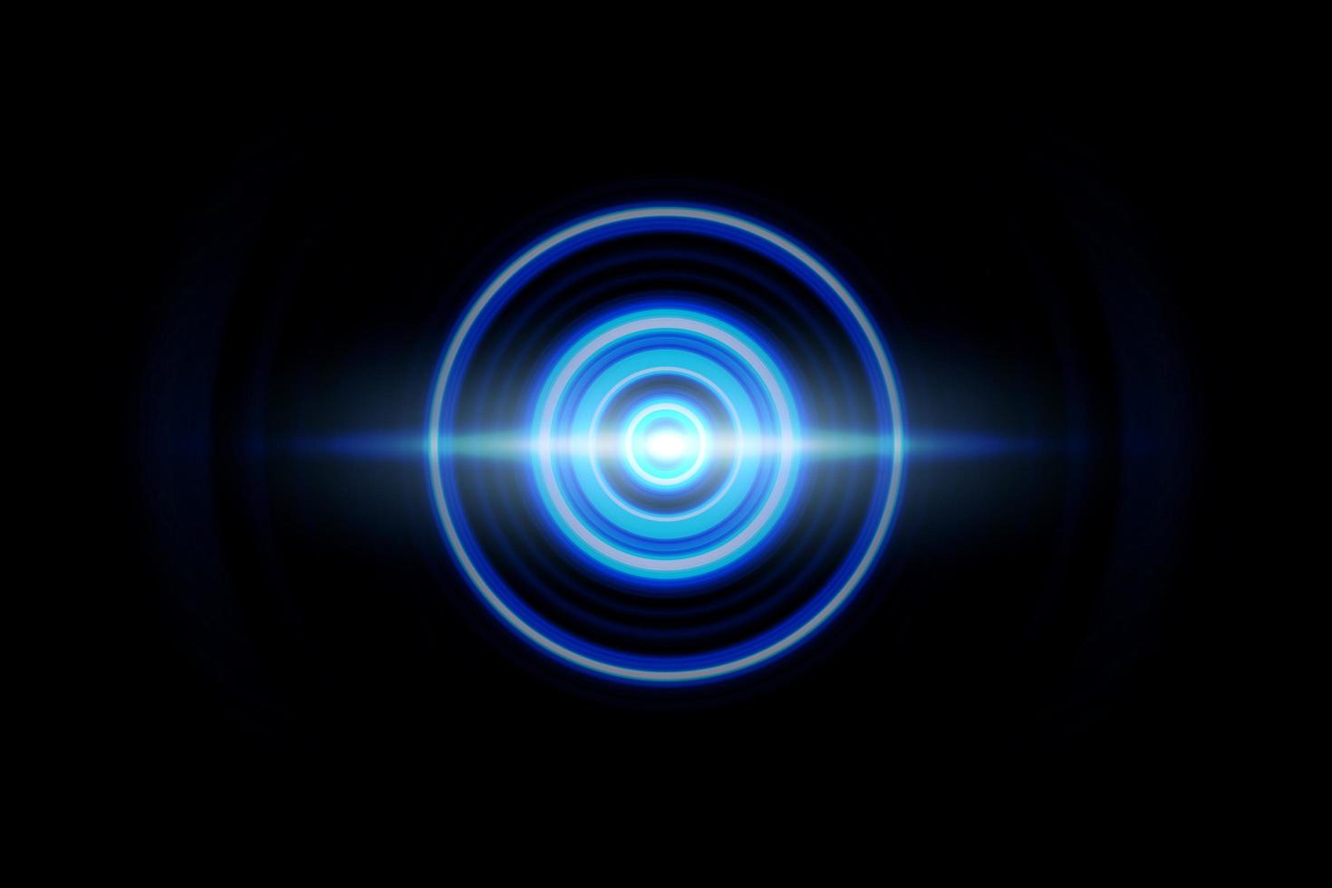 Abstract light effect with sound waves oscillating on black background photo