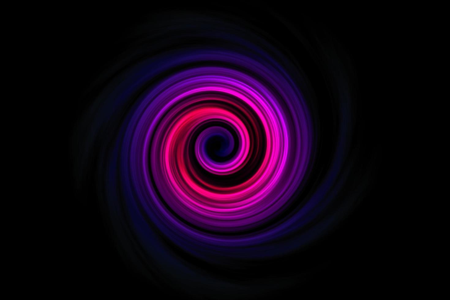 Abstract purple red spiral smoke with blue fog on black sky background photo