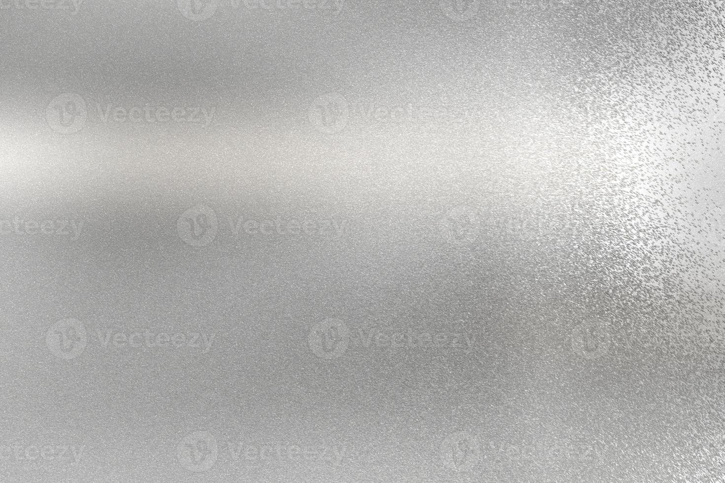 Glowing brushed silver steel plate, abstract texture background photo