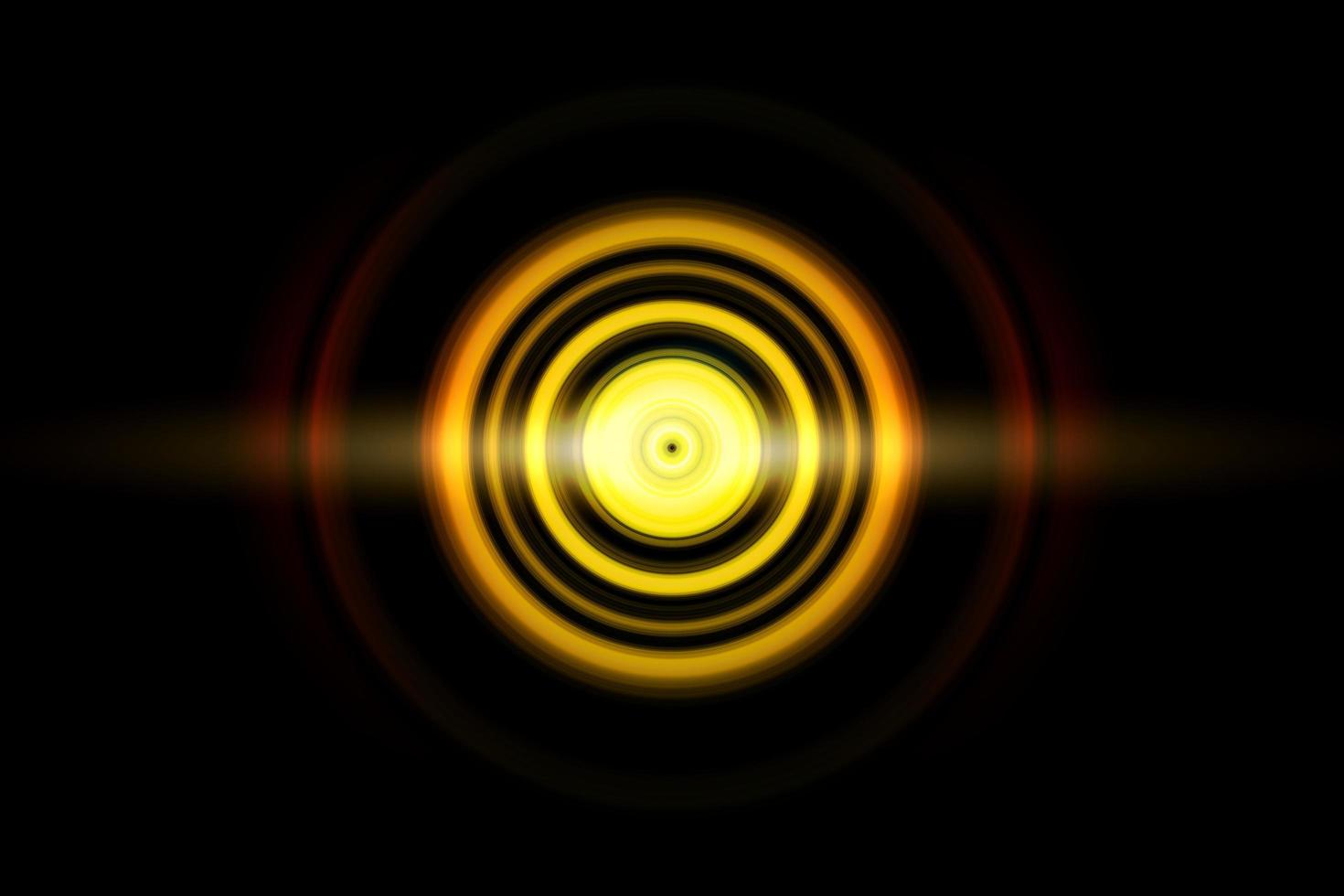 Abstract light effect with sound waves oscillating on black background photo
