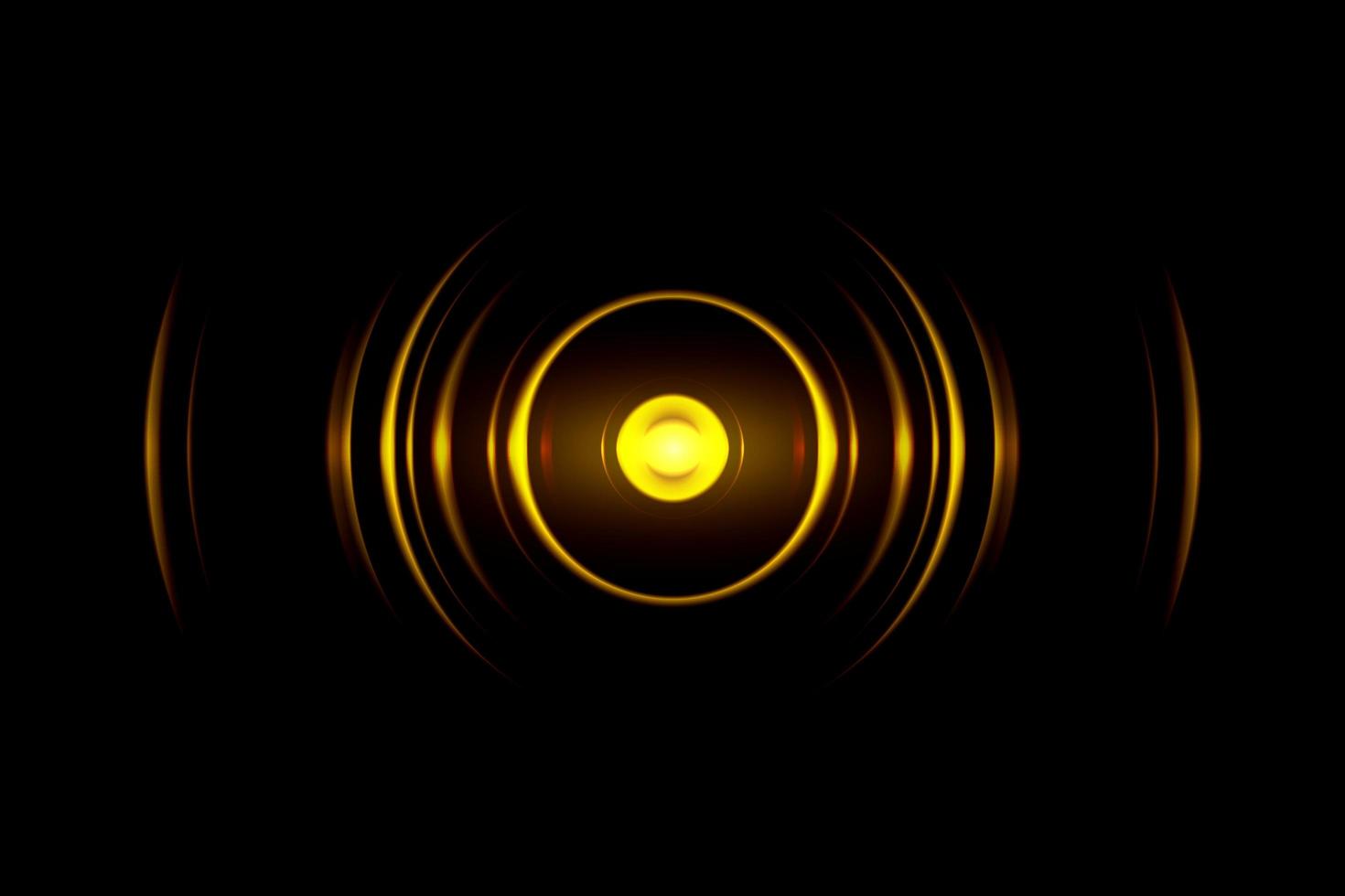Abstract yellow ring with sound waves oscillating background photo