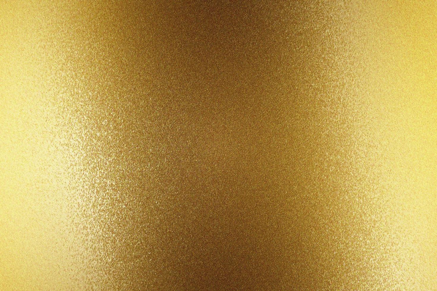 Light shining on gold steel wall, abstract texture background photo