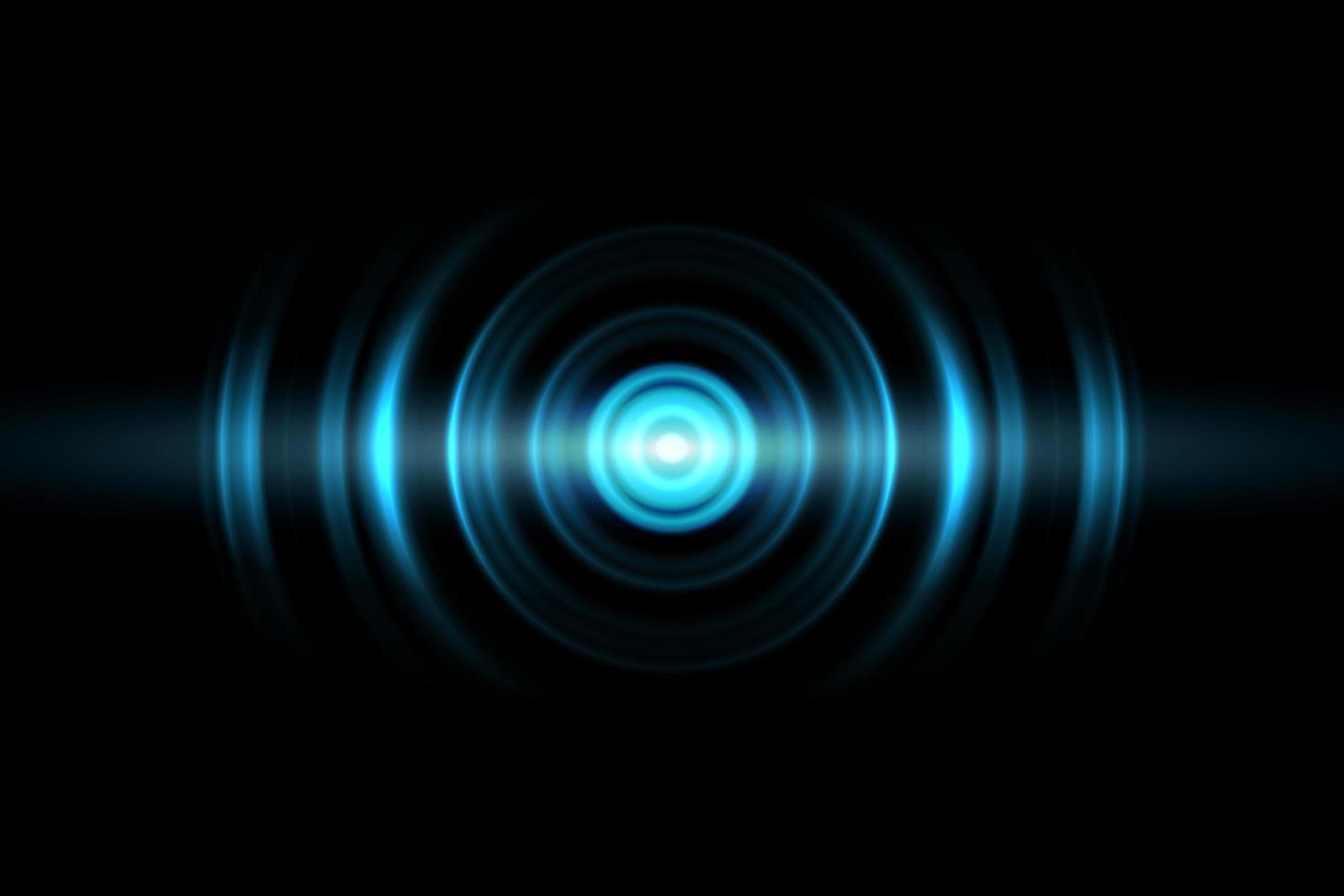 Abstract teal ring with sound waves oscillating background photo