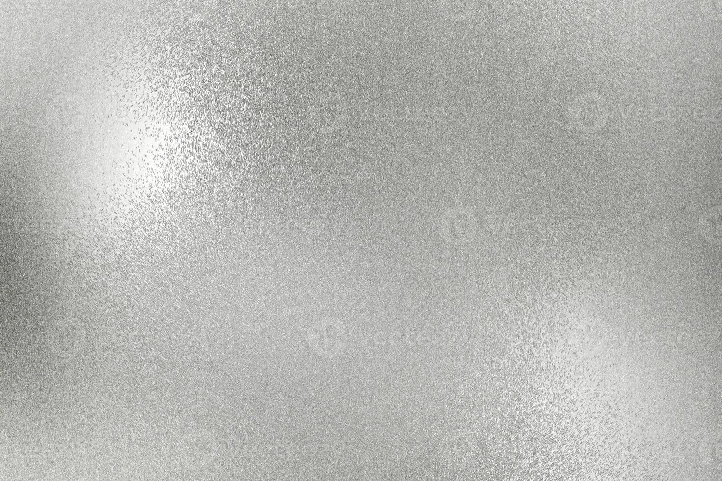 Shiny wave silver metal plate, abstract texture background photo