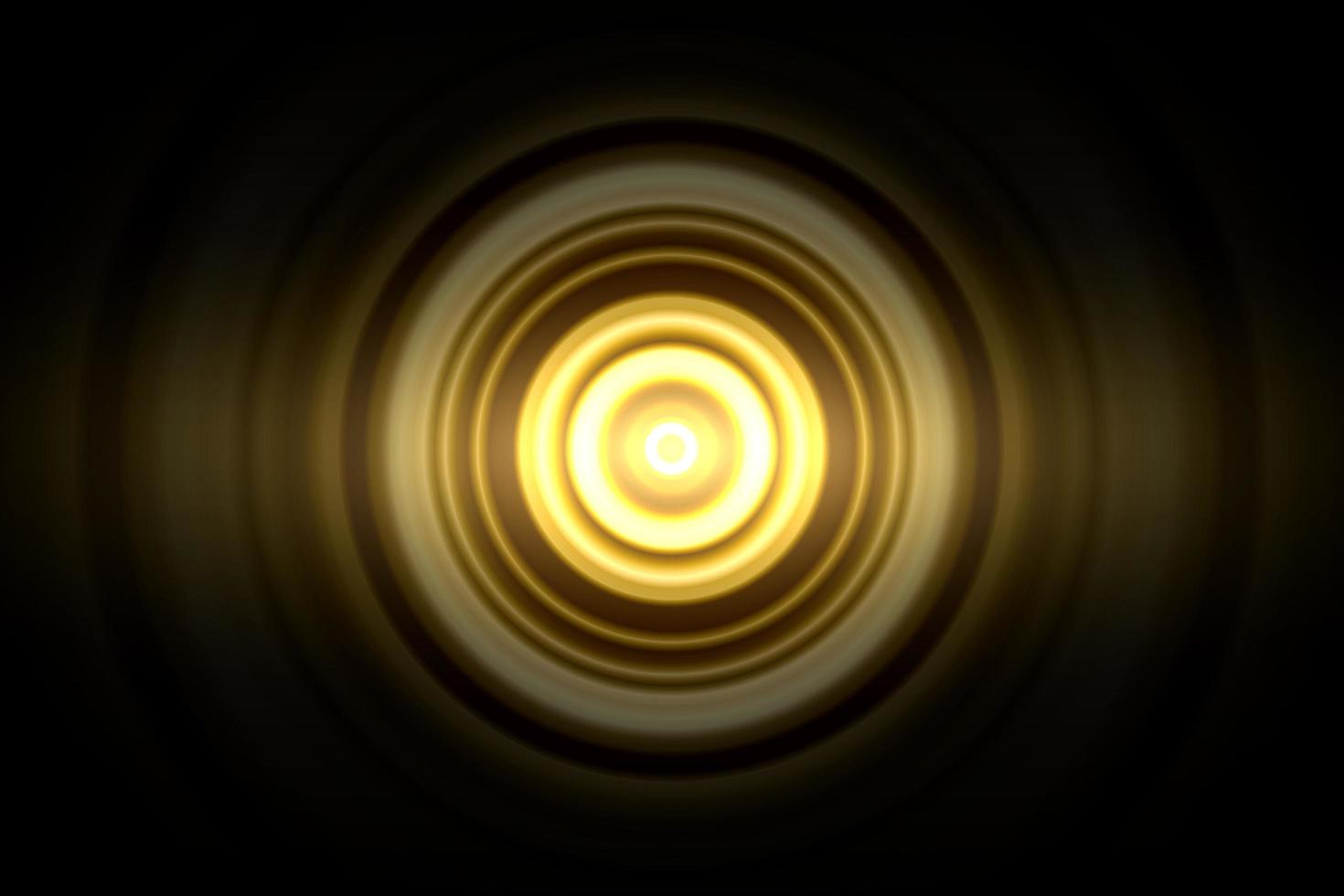Abstract glowing circle yellow light effect with sound waves oscillating background photo