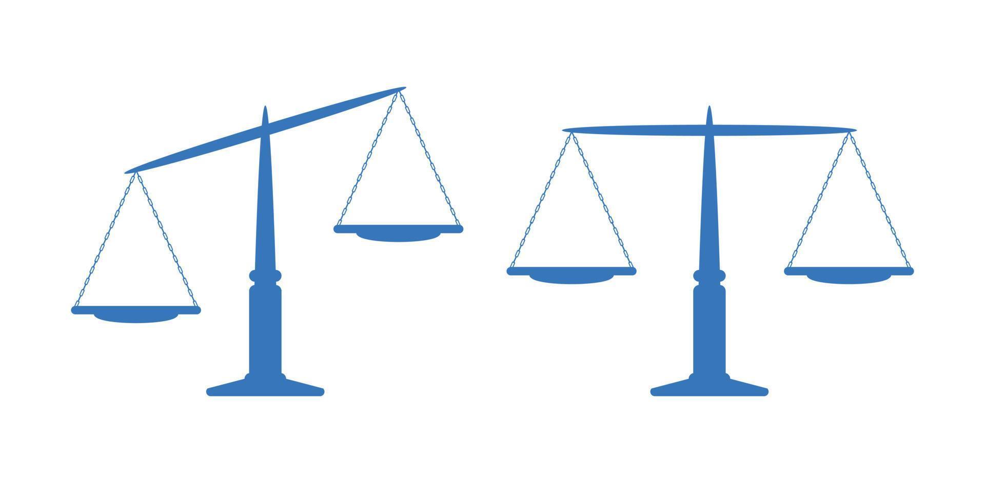 Scale can be turned right and left. scale icon vector sign isolated on white background. scale symbol template color editable. Scales of justice reports. Law balance symbol. Flat design scales.