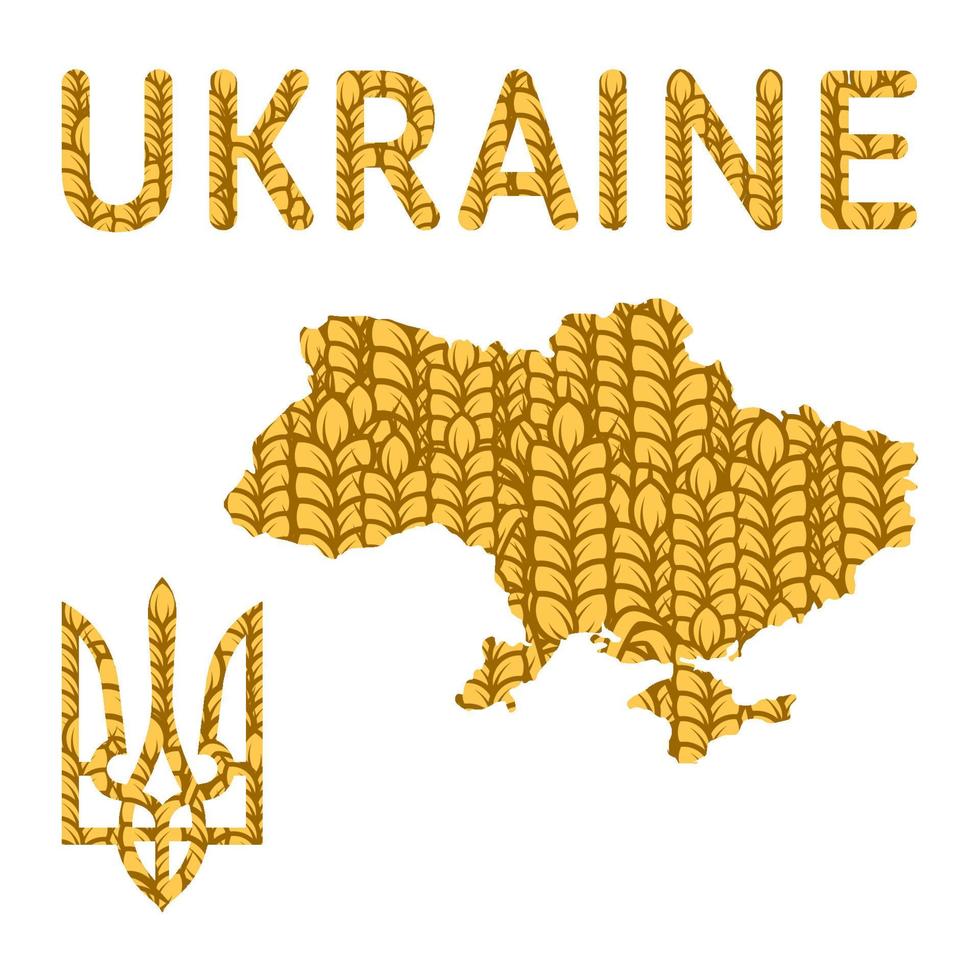 Vector Wheaty Symbols of Ukraine