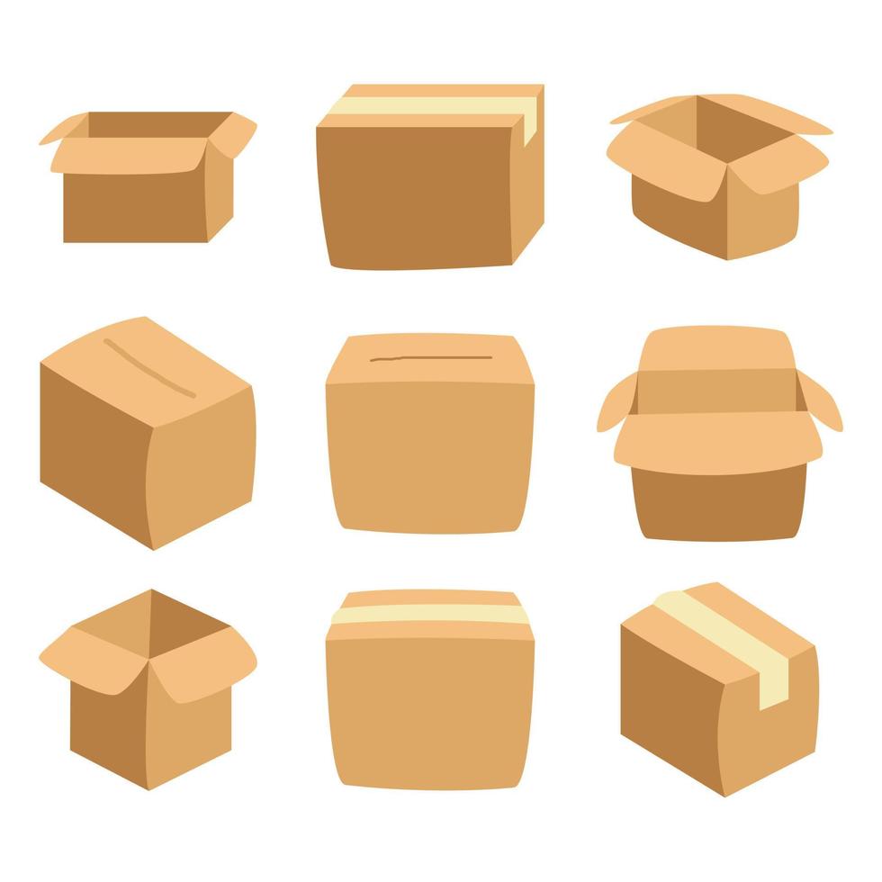 Cardboard boxes to shipping vector