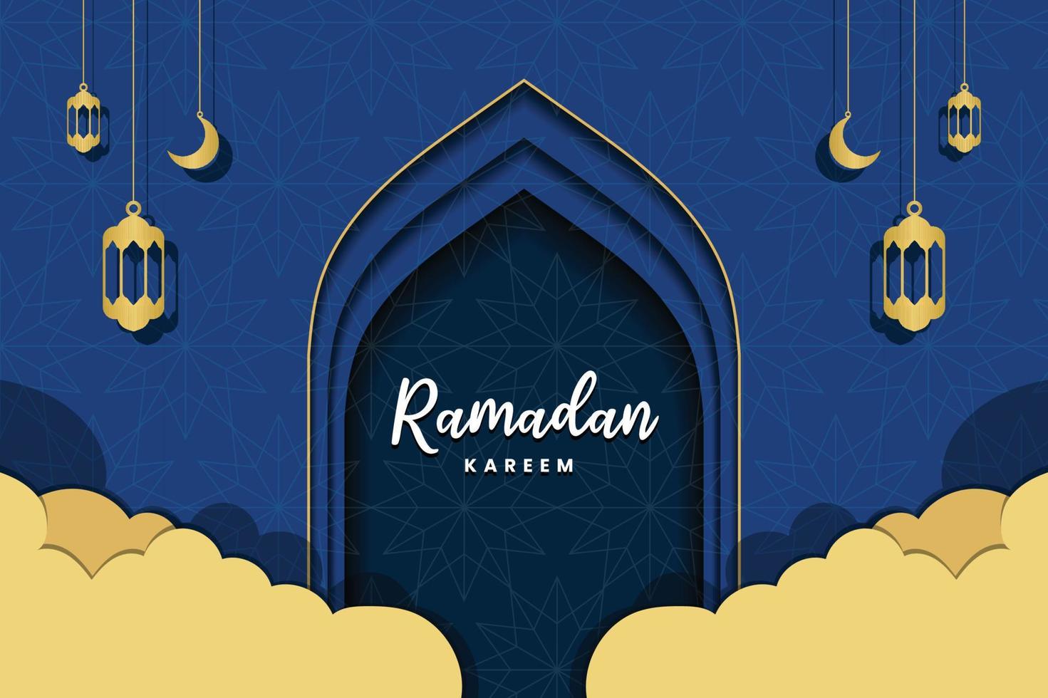 publicación de redes sociales de Ramadán vector
