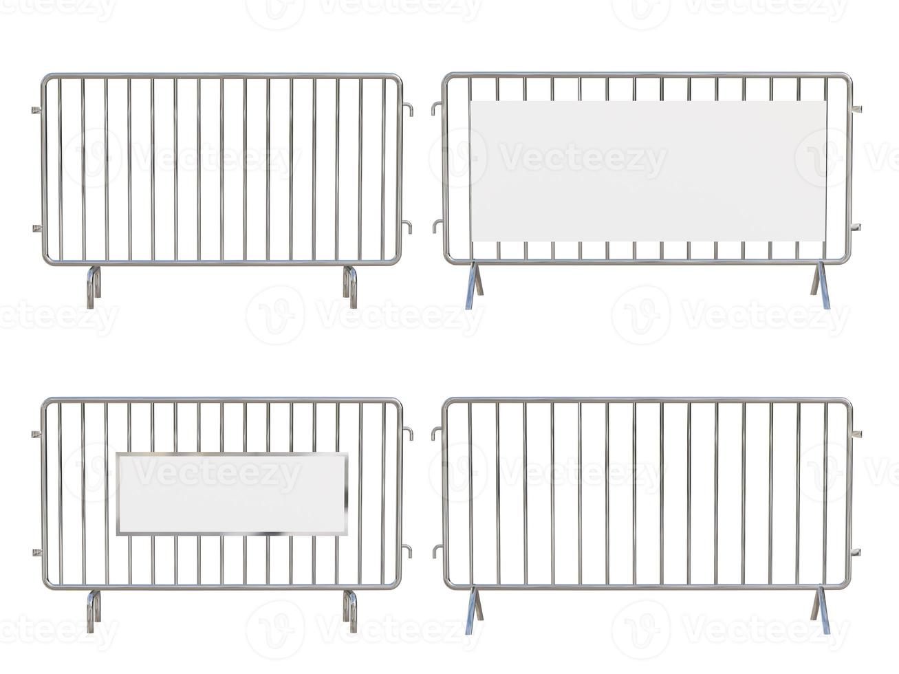 Metal barrier isolated photo