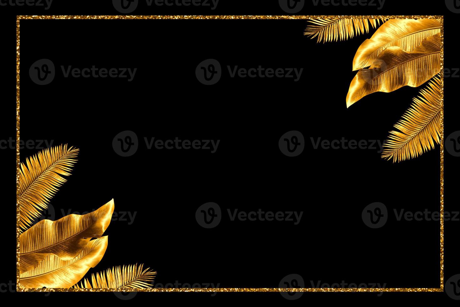 Gold tropical background photo