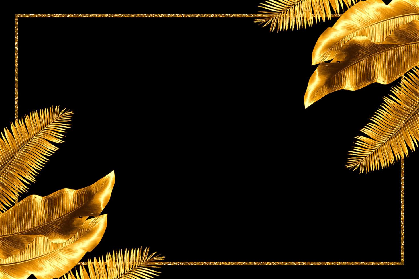 Golden leaf background photo
