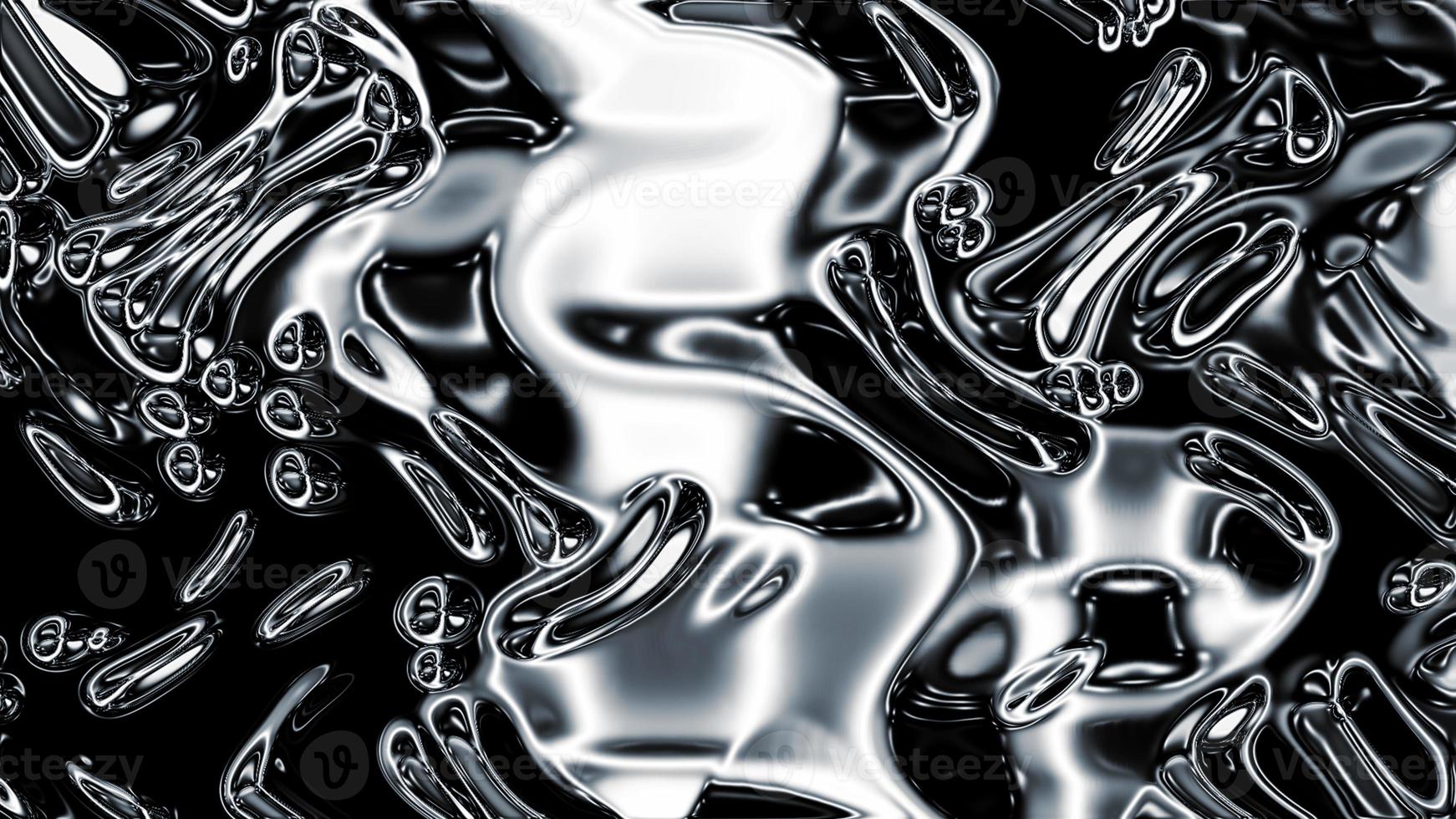 Abstract liquid chrome futuristic background photo