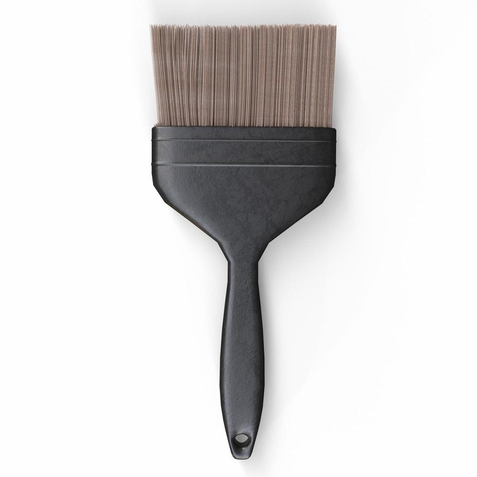 3D Rendering of a paintbrush isolated on white background photo