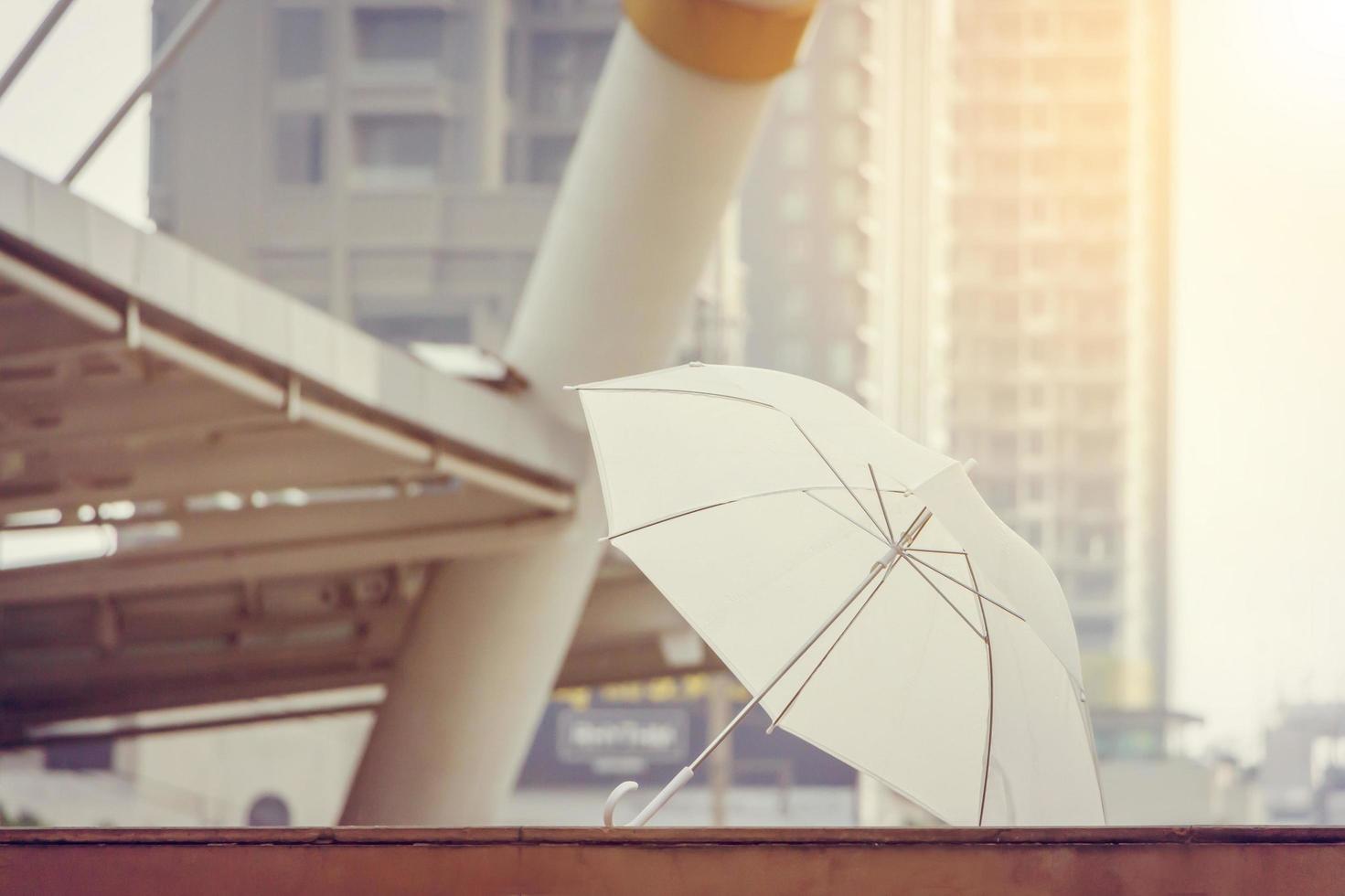Umbrella ob floor for background photo