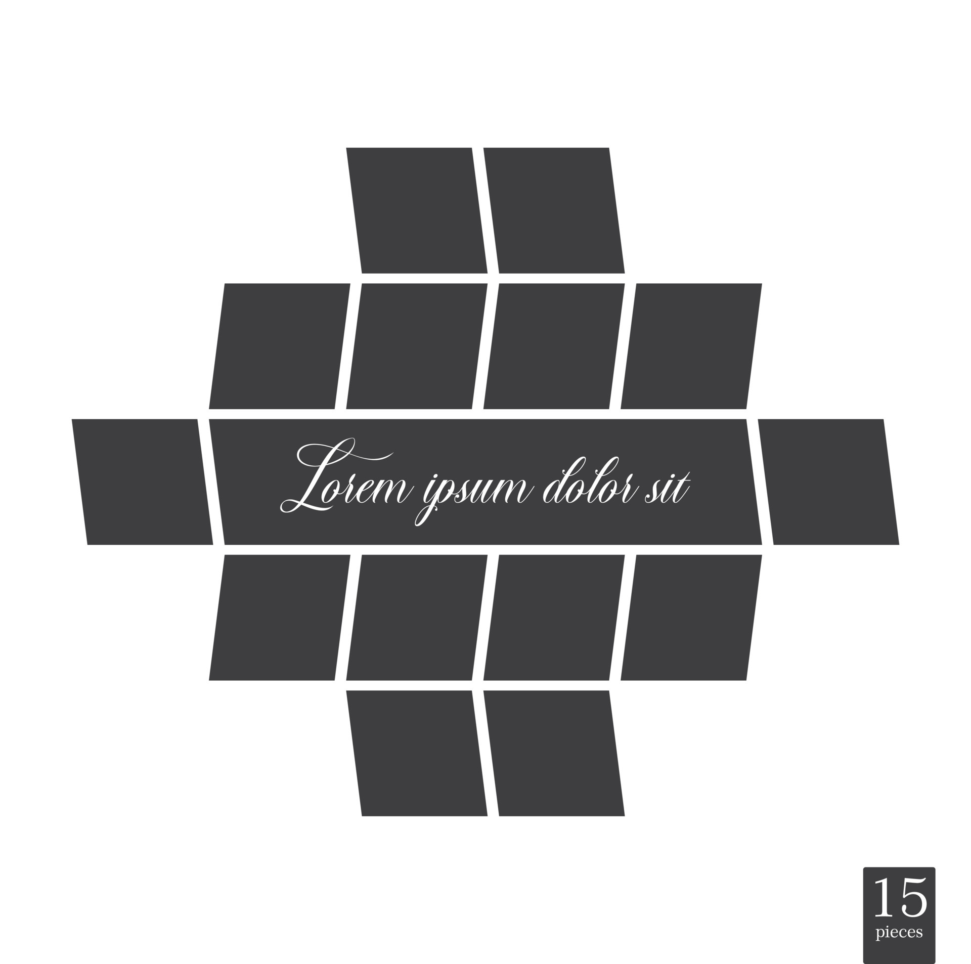 Photo collage frames template for interior design. Family photo collage