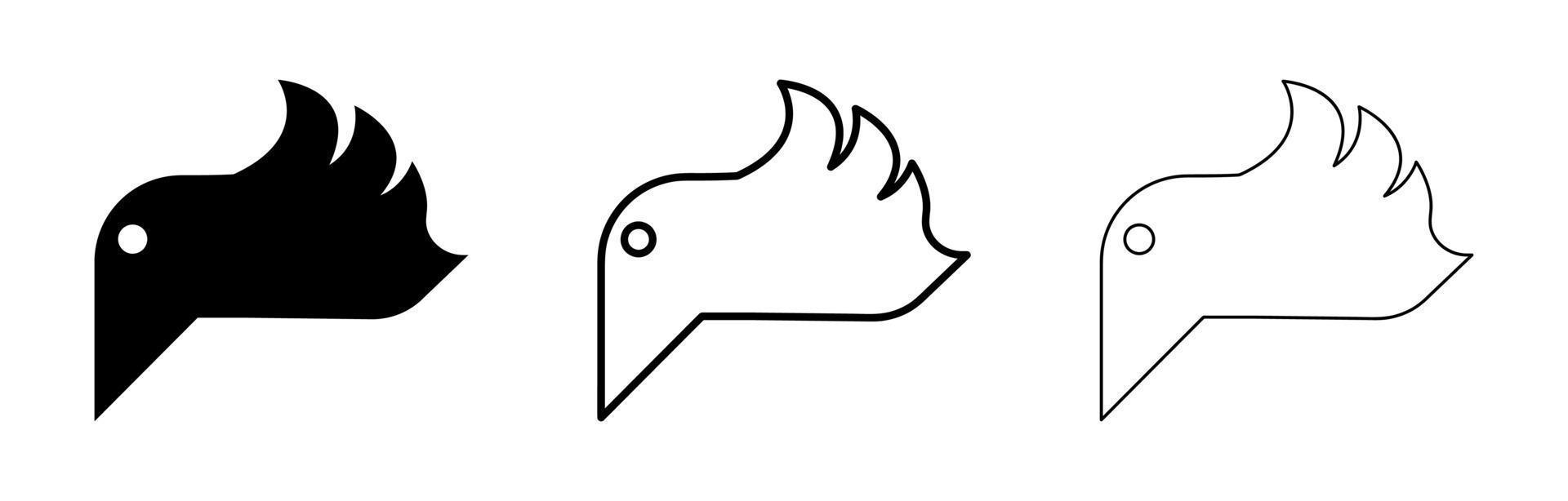 diseño de logo de pájaro volador en el aire. pájaro simple con alas. dibujos de pájaros en diferentes grosores. diseño de logotipo moderno. vector