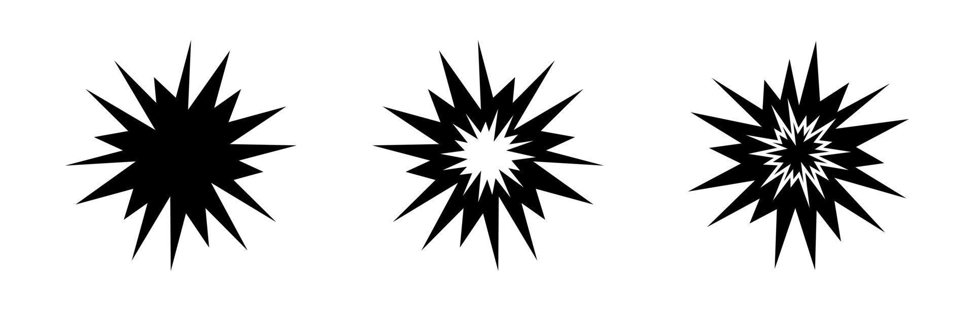 Explosion gun shot icon. Editable line vector. Zigzag element flash shock wave. Flat style trendy explosion icon. Template for application, user interface and logo, vector illustration.