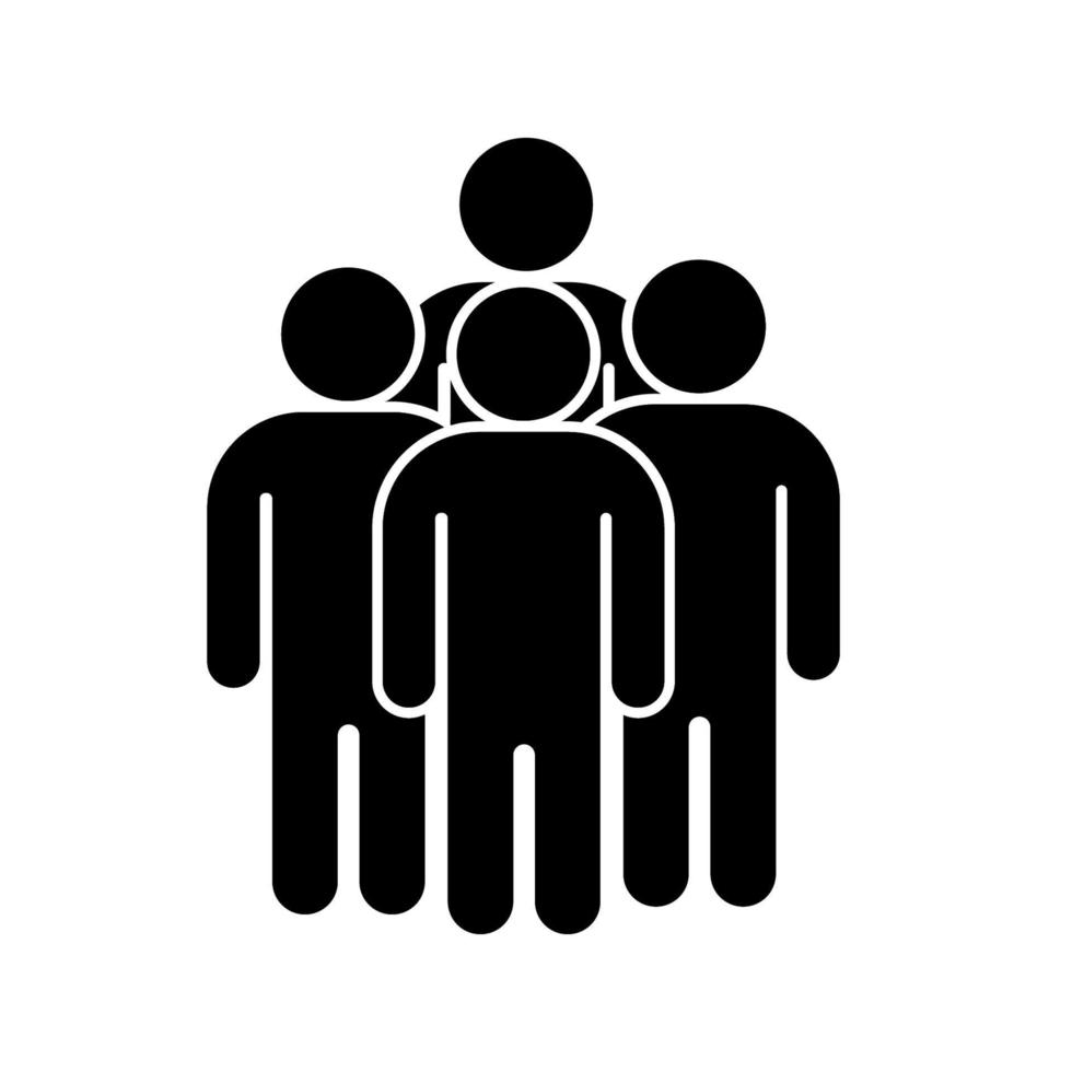 vector de icono de grupo de personas. concepto de trabajo en equipo