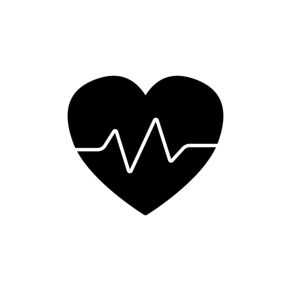 vector de icono de latido del corazón. icono de frecuencia cardíaca plana