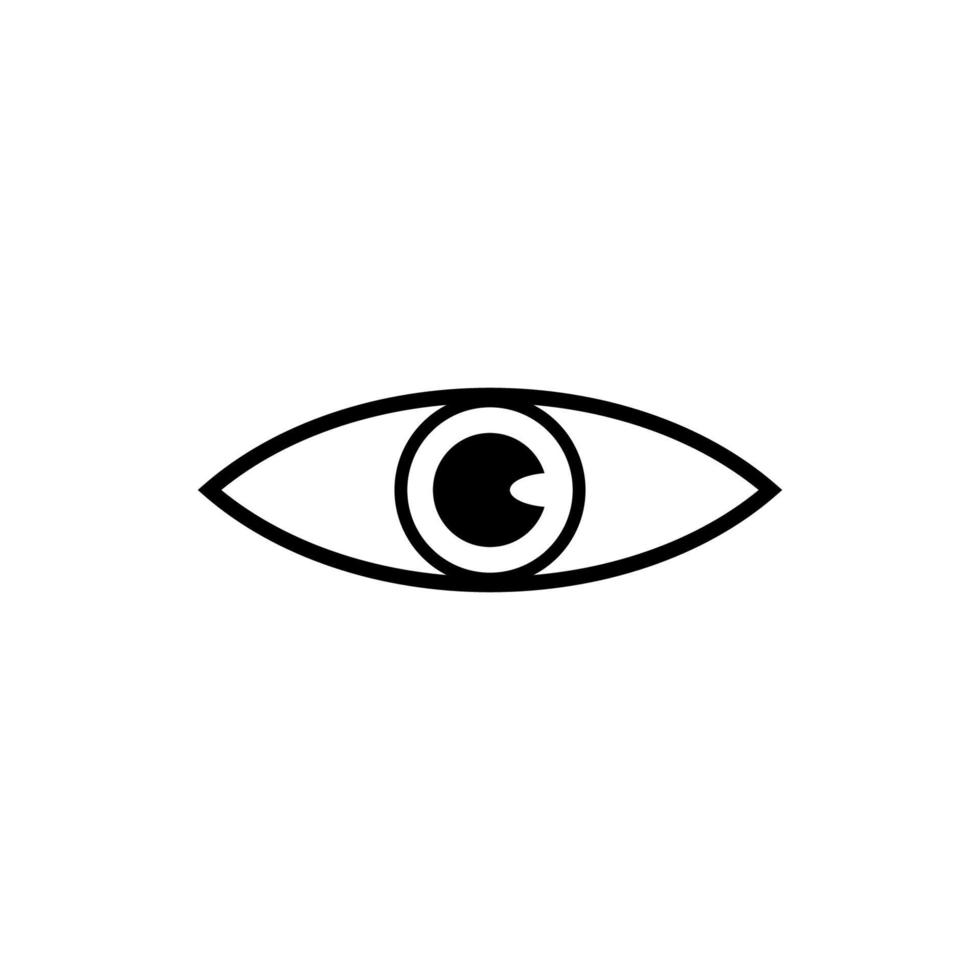 eye icon vector. simple flat shape vector