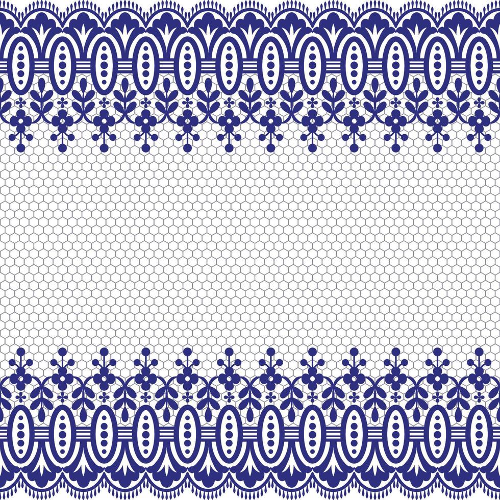 Lace seamless pattern with flowers vector