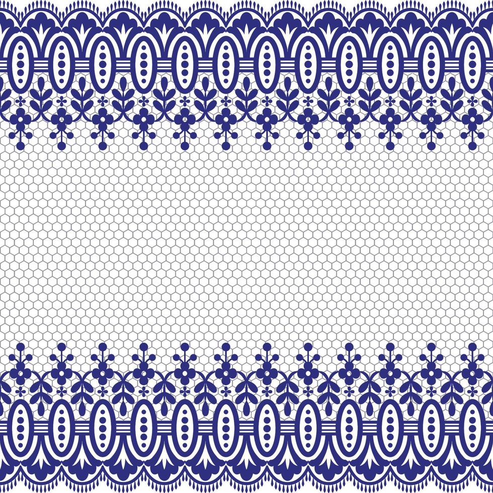 Lace seamless pattern with flowers vector