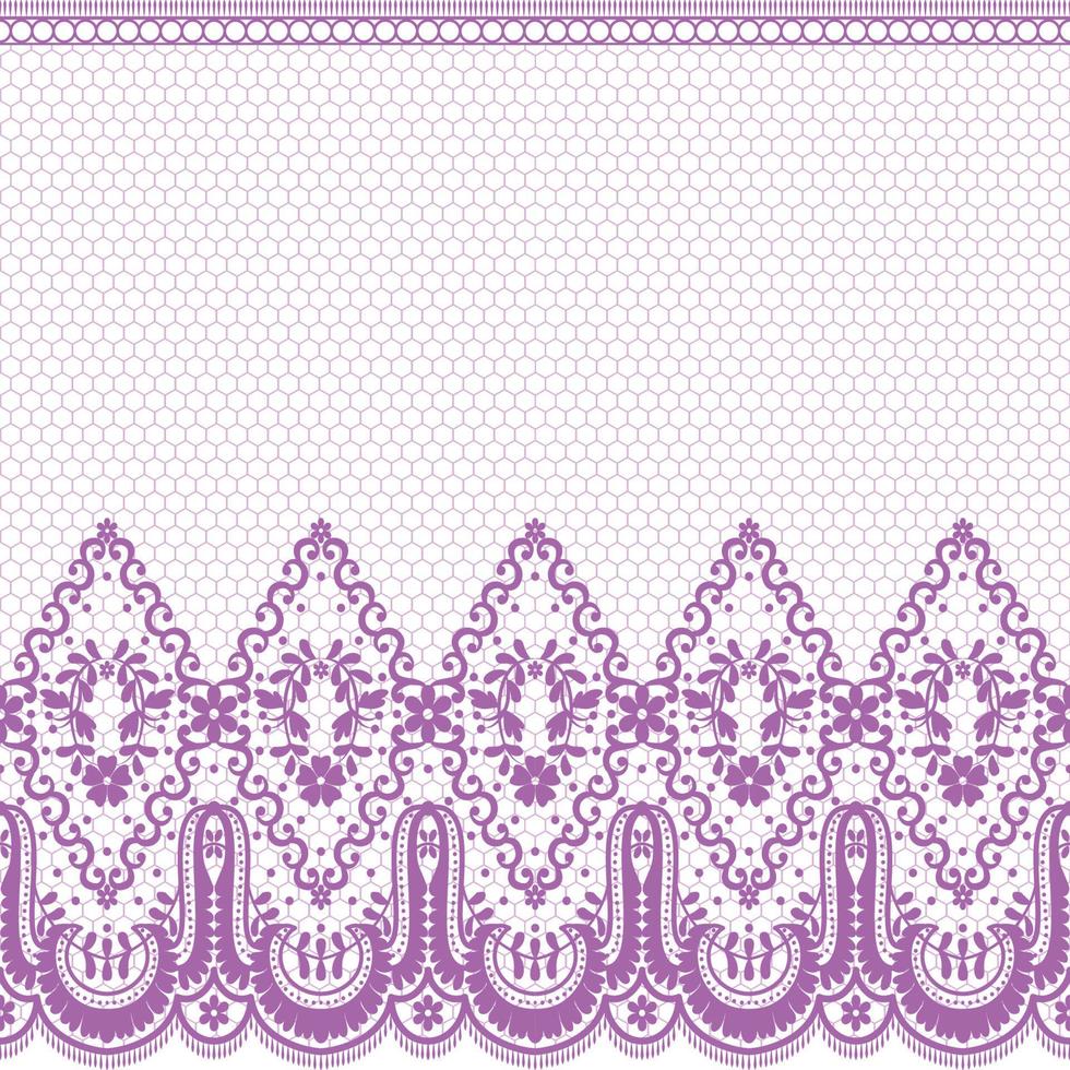 Lace seamless pattern with flowers vector