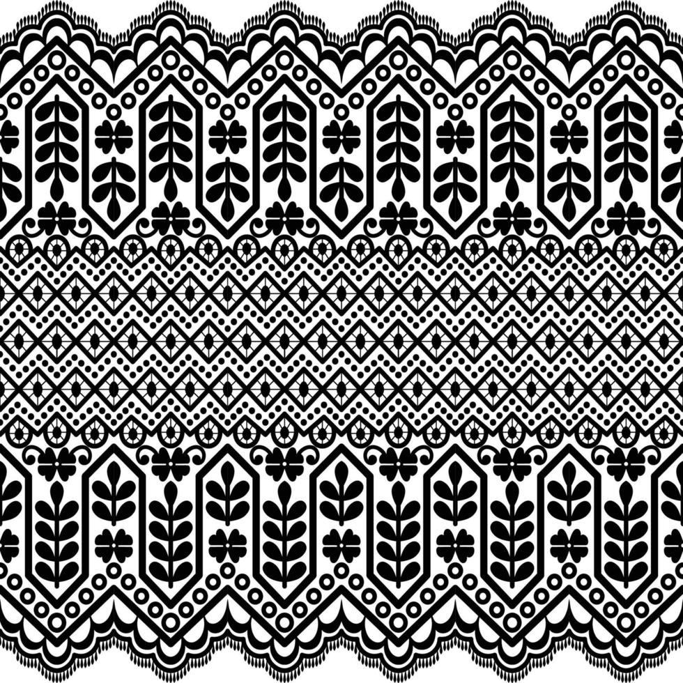 Lace seamless pattern with flowers vector