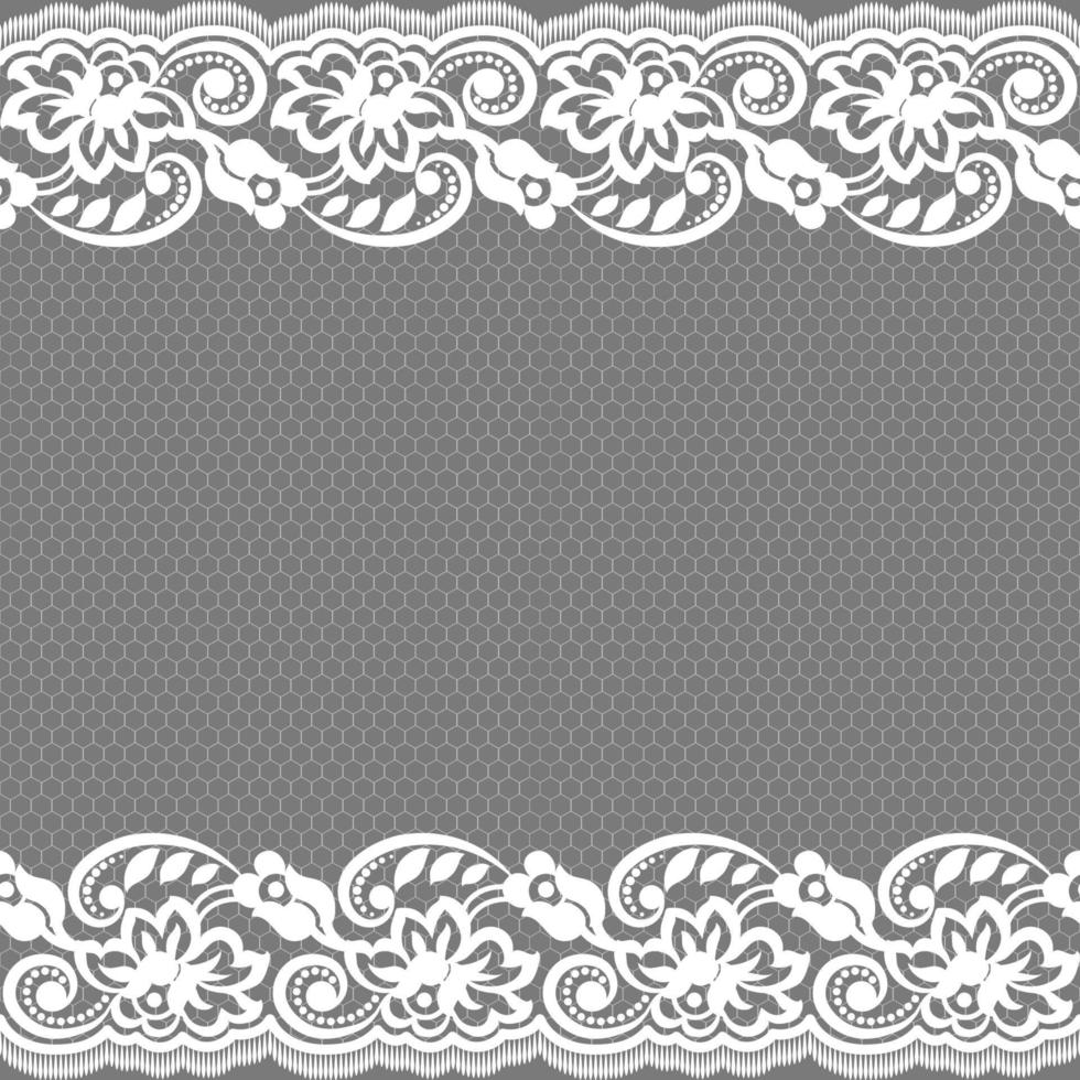 Lace seamless pattern with flowers vector