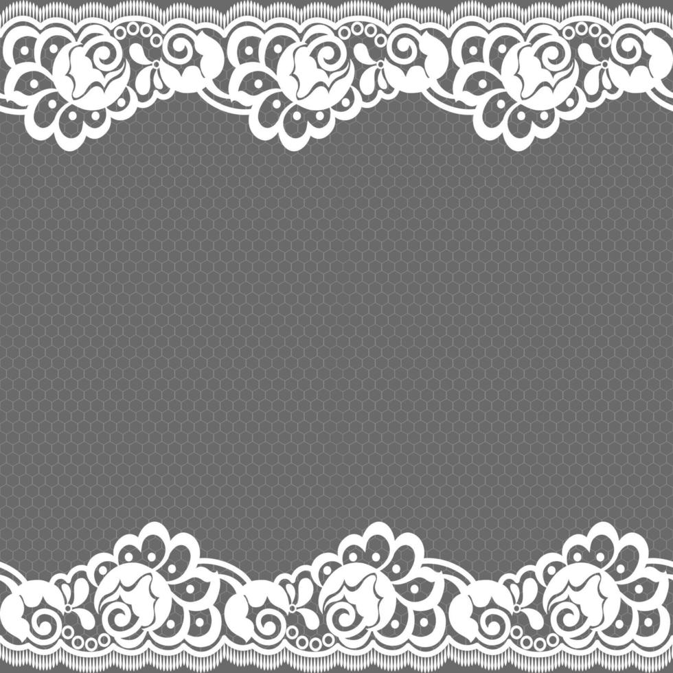 Lace seamless pattern with flowers vector