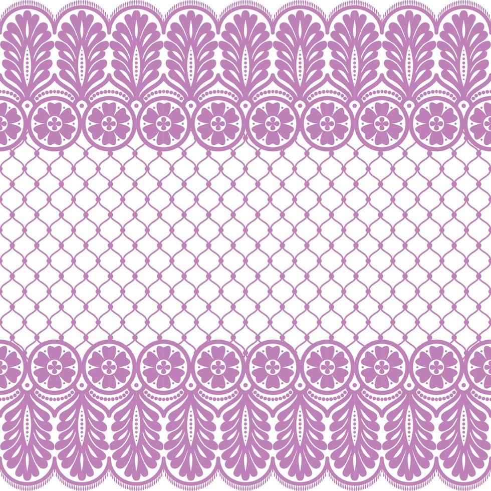 Lace seamless pattern with flowers vector