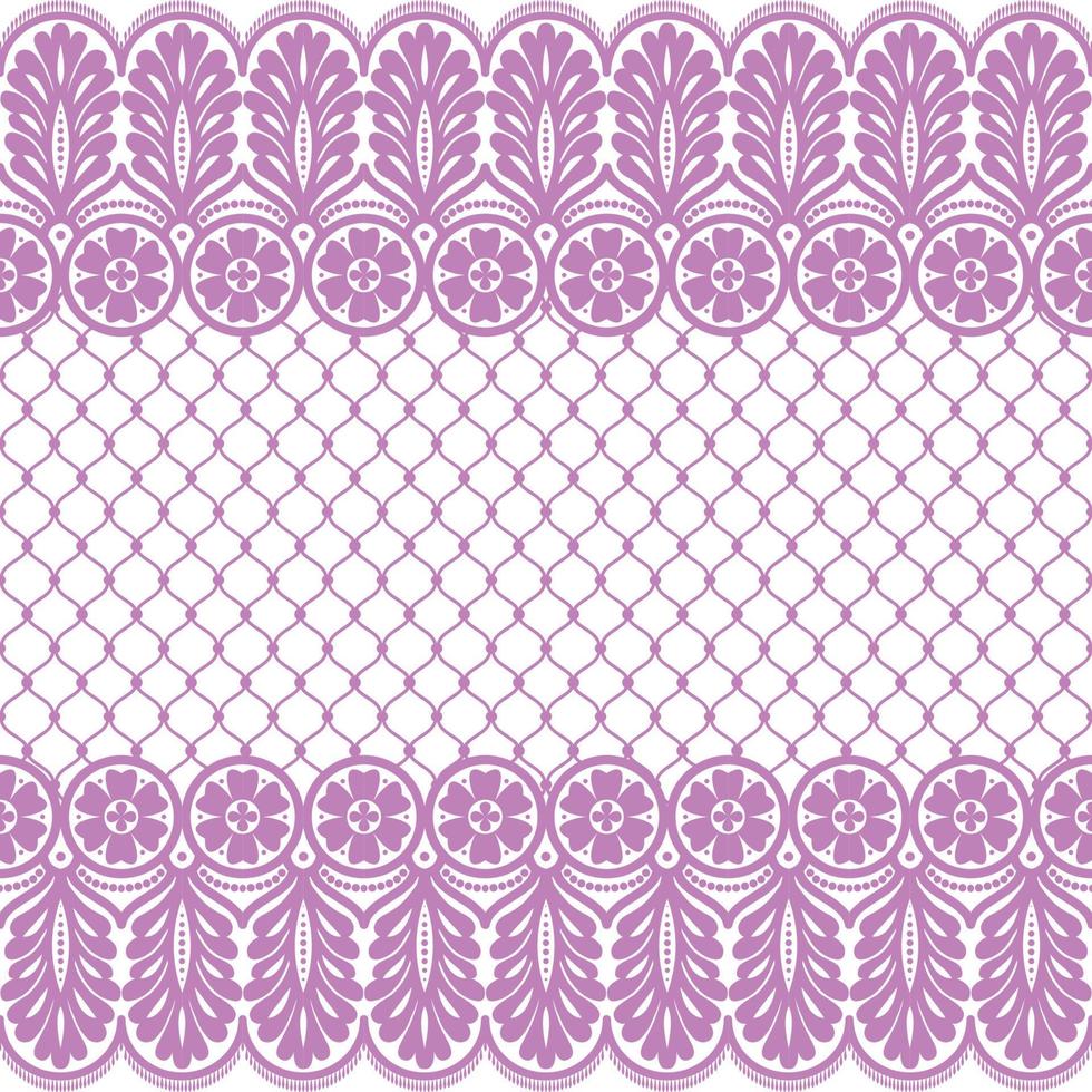 Lace seamless pattern with flowers vector