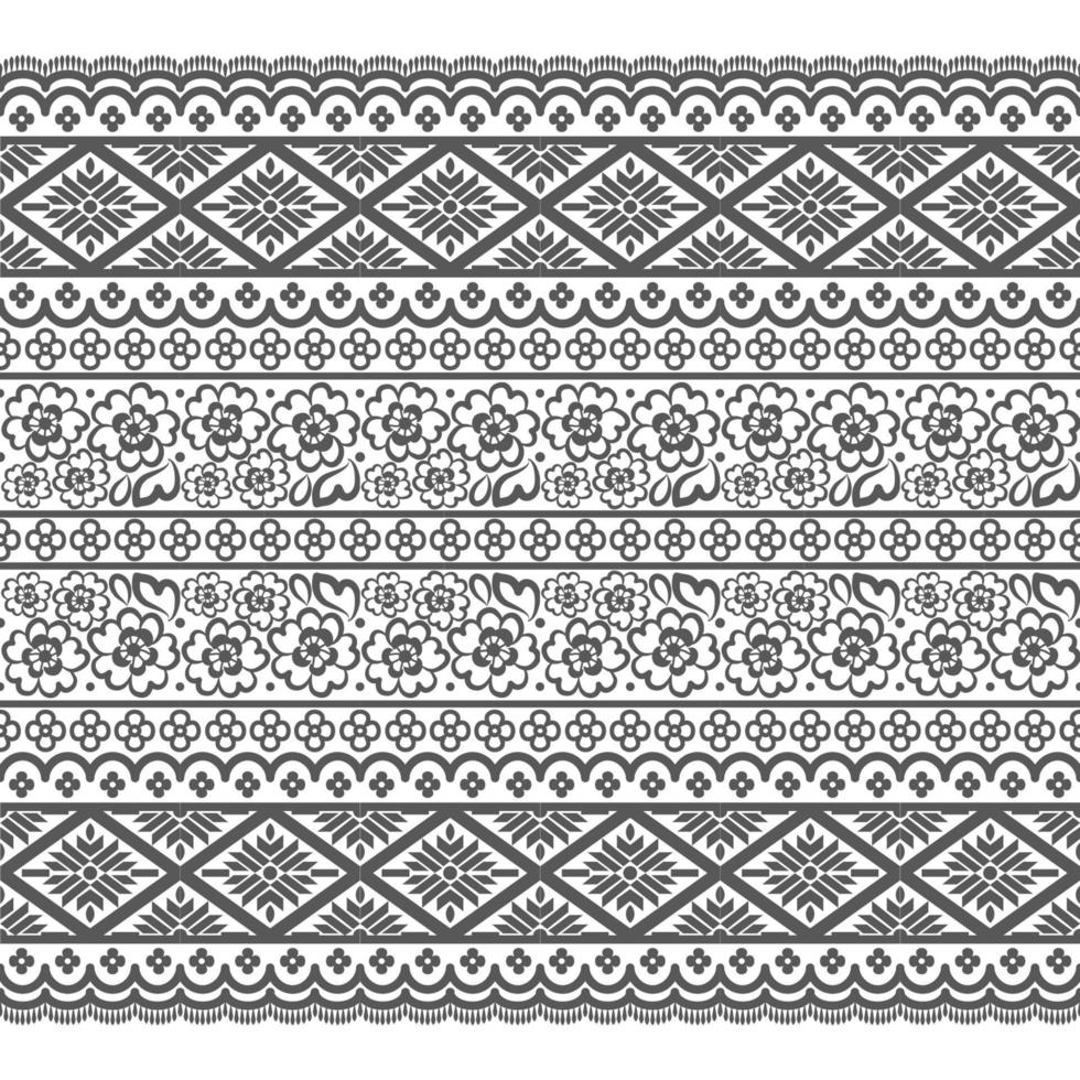 Lace seamless pattern with flowers vector