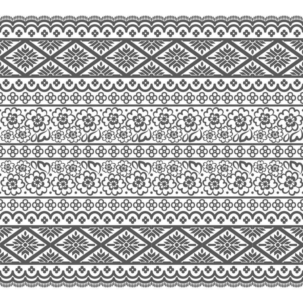 Lace seamless pattern with flowers vector