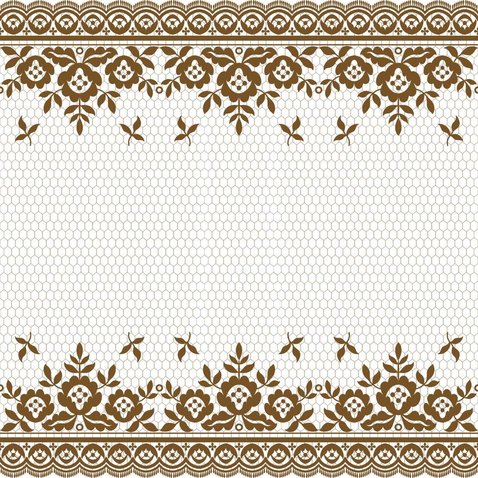 Lace seamless pattern with flowers vector