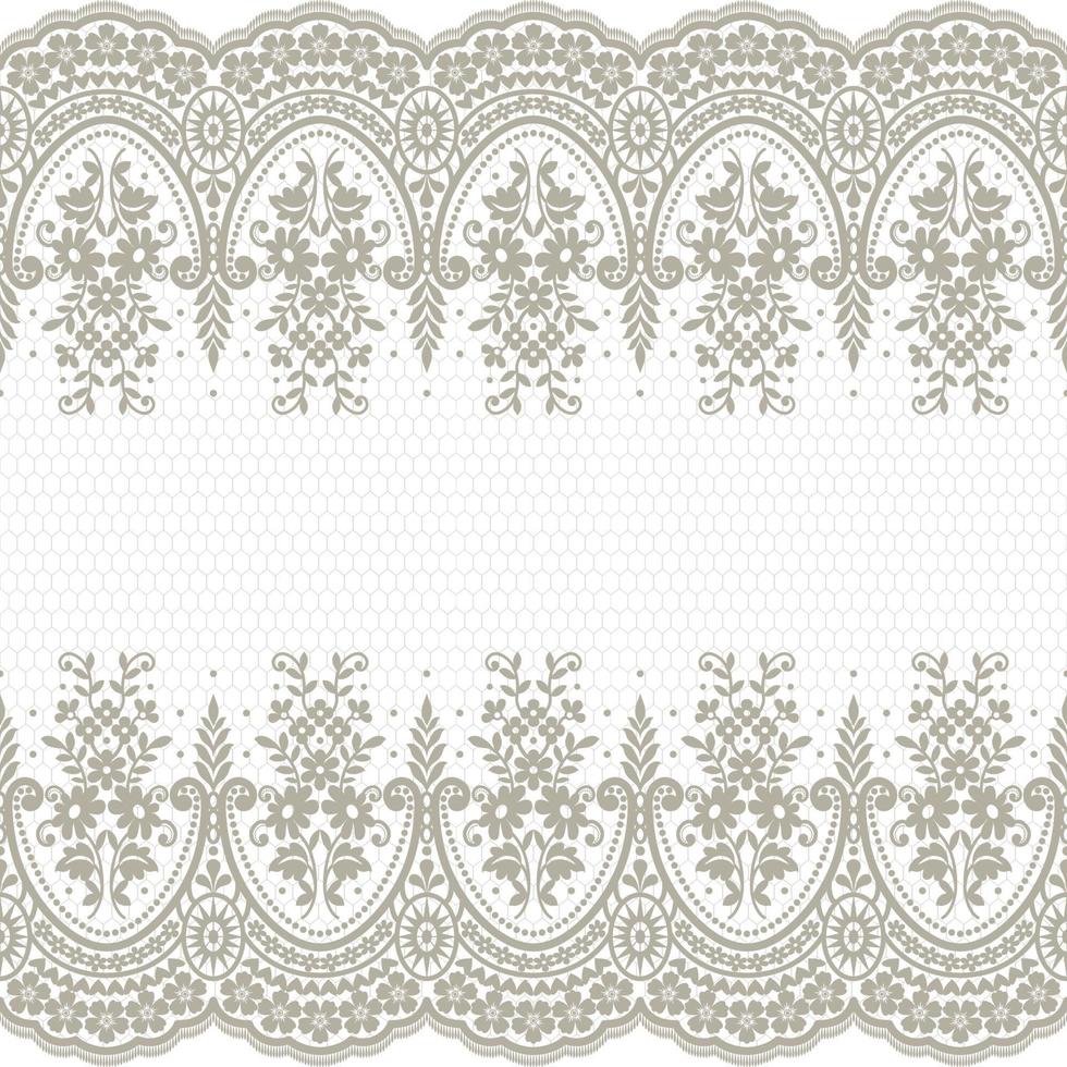 Lace seamless pattern with flowers vector