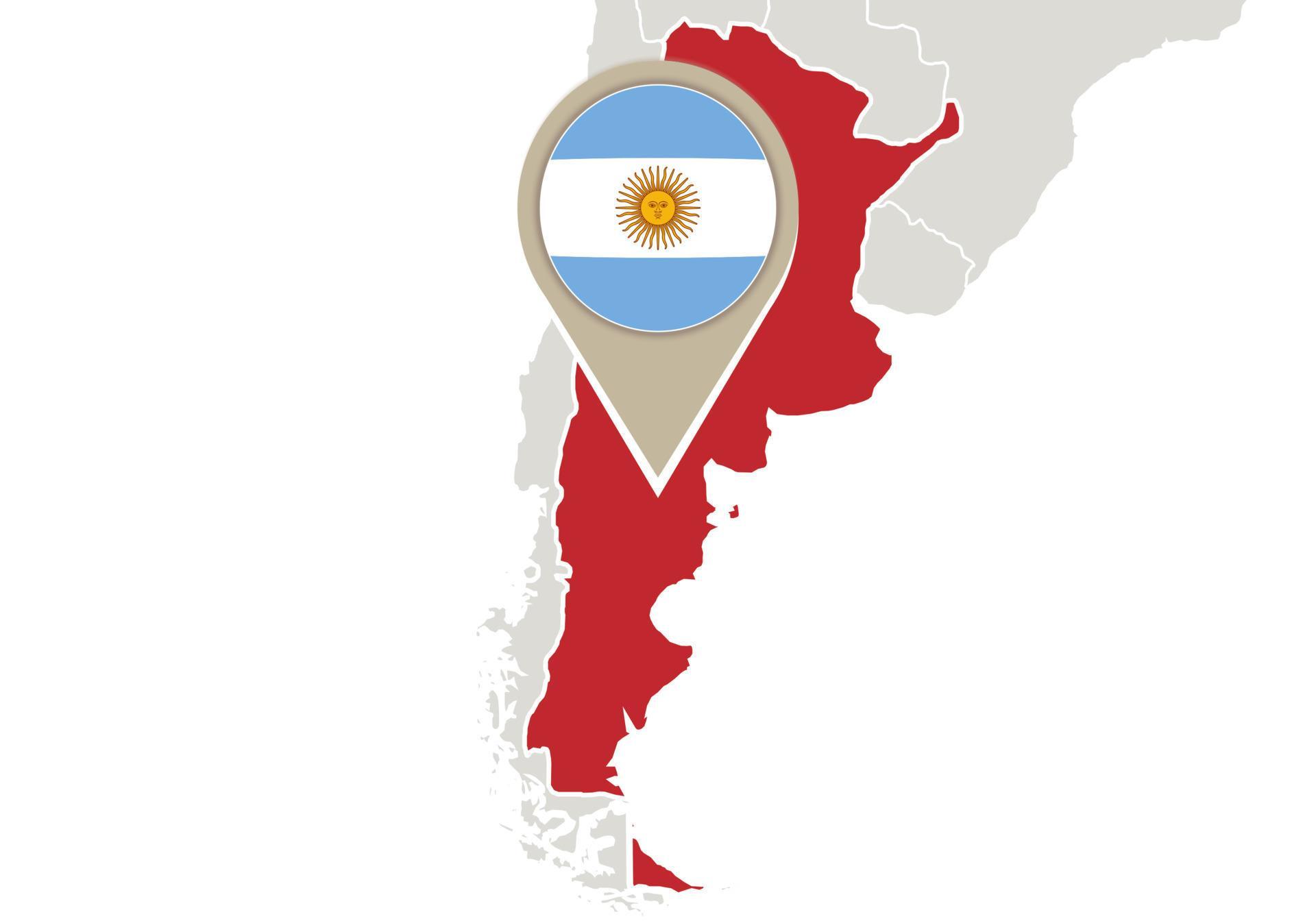Argentina On World Map 6935518 Vector Art At Vecteezy Argentina On World Map Vector 