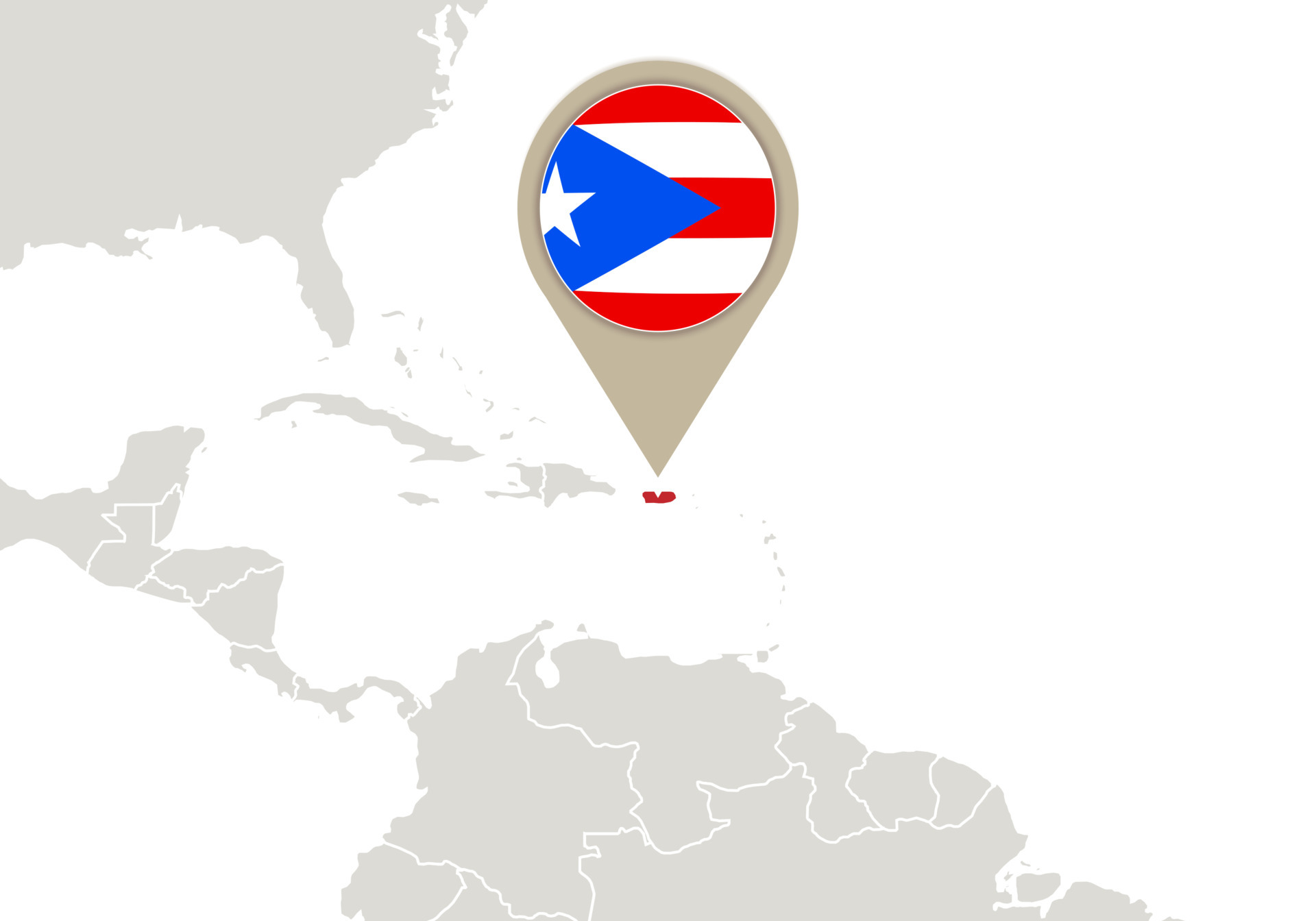 Puerto Rico On World Map 6935547 Vector Art At Vecteezy Puerto Rico On World Map Vector