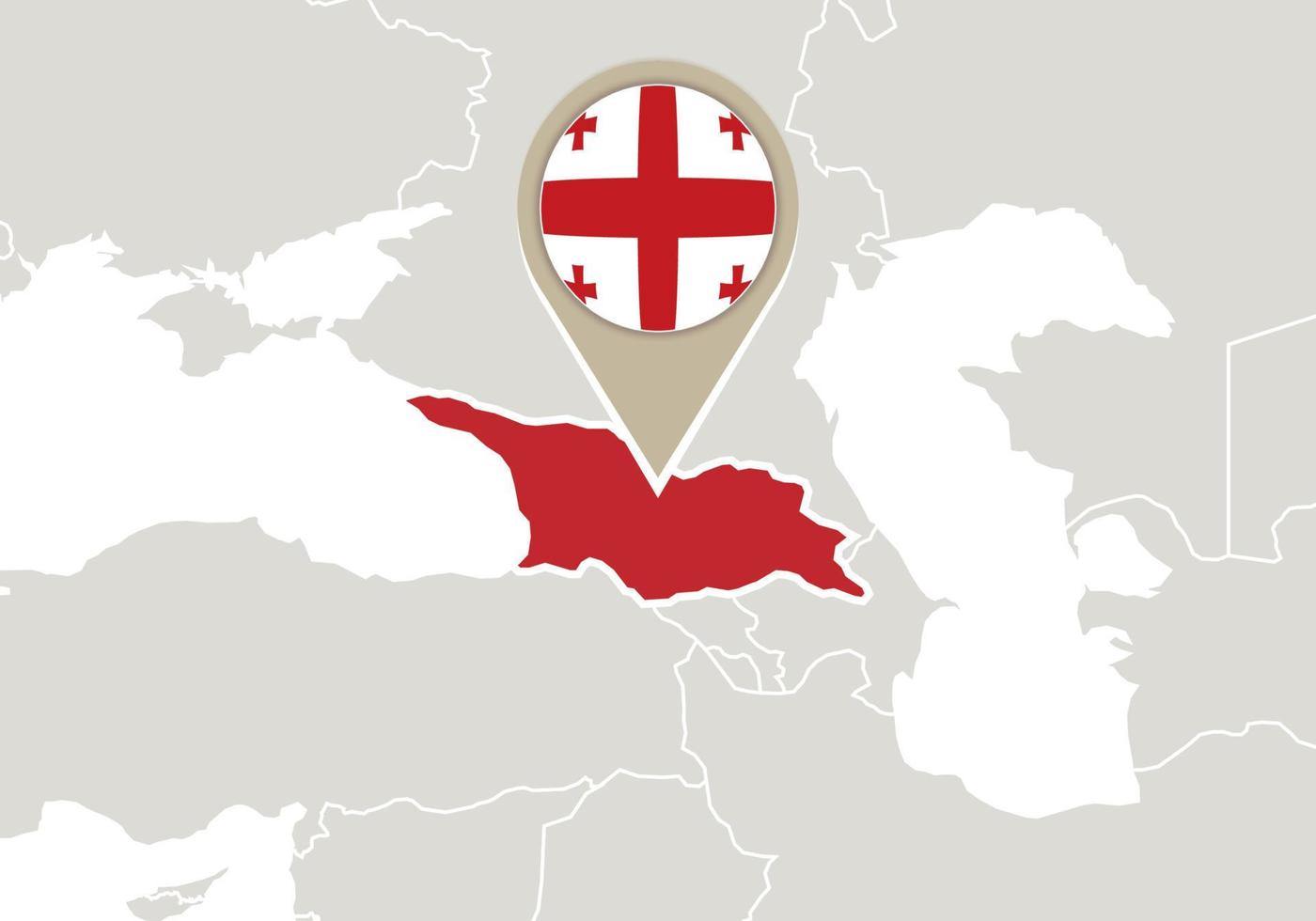 Georgia on Europe map vector
