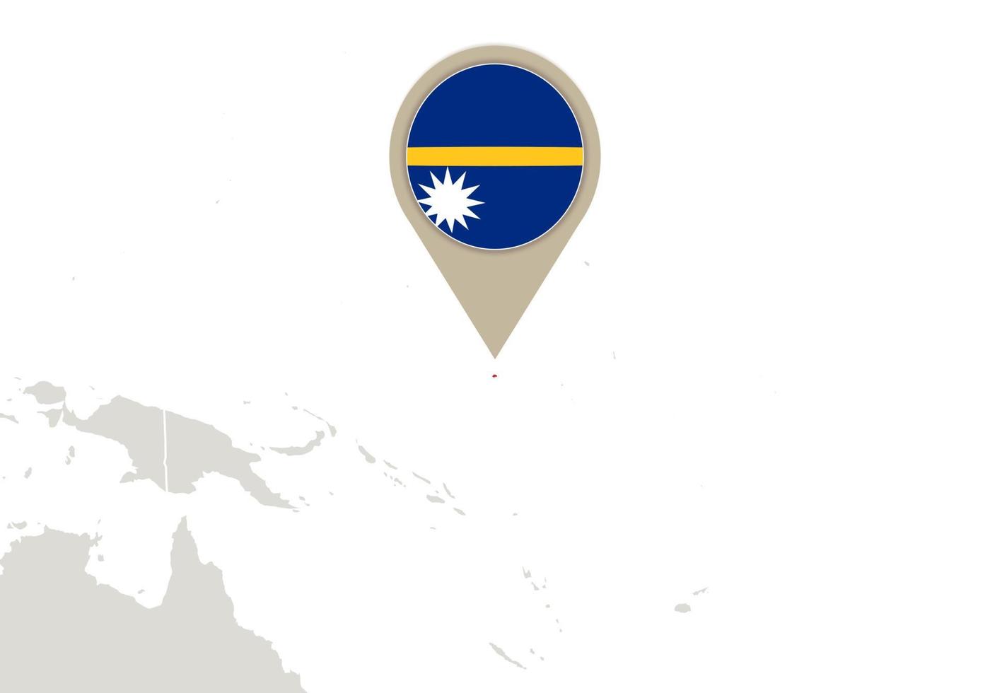 Nauru on World map vector