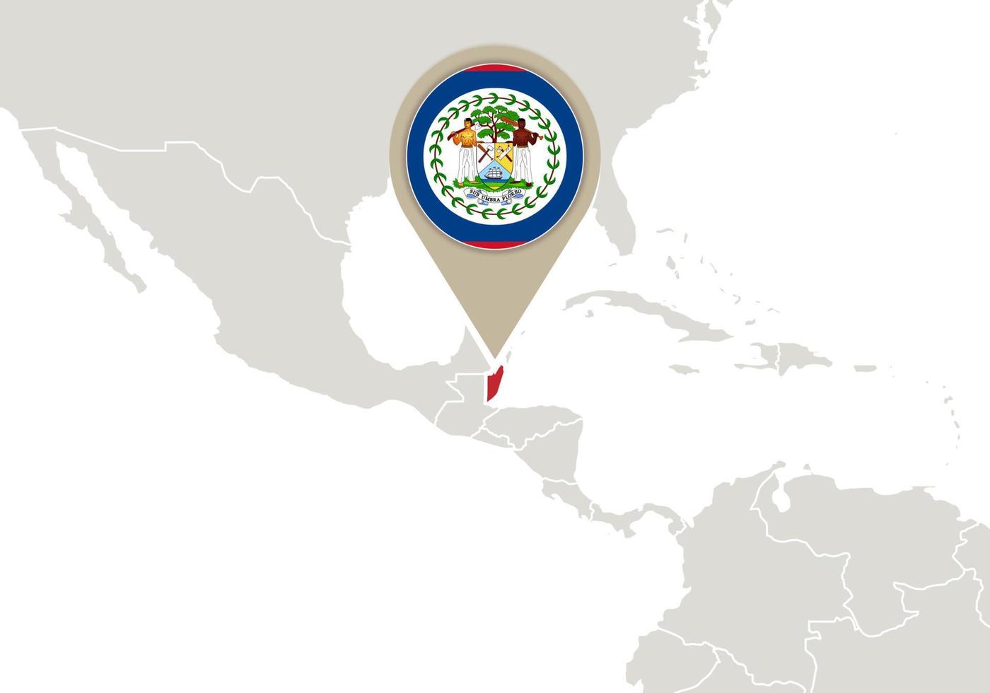 Belize on World map vector
