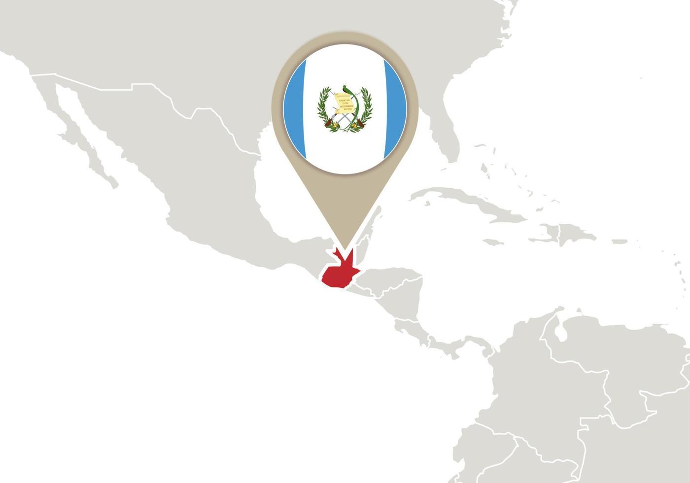 guatemala en el mapa del mundo vector