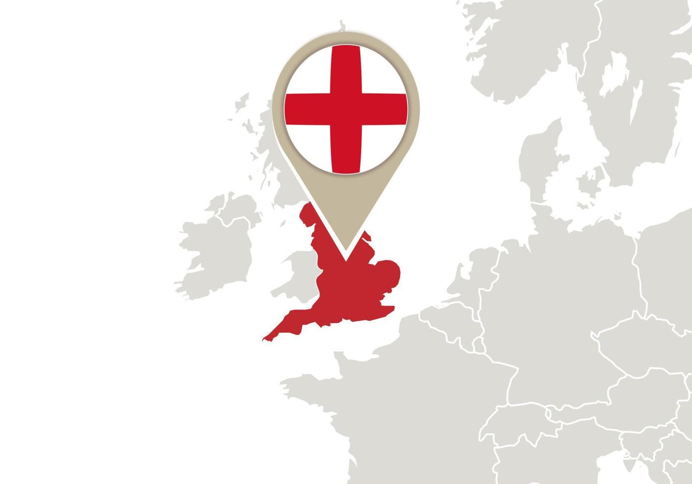 inglaterra en el mapa de europa vector