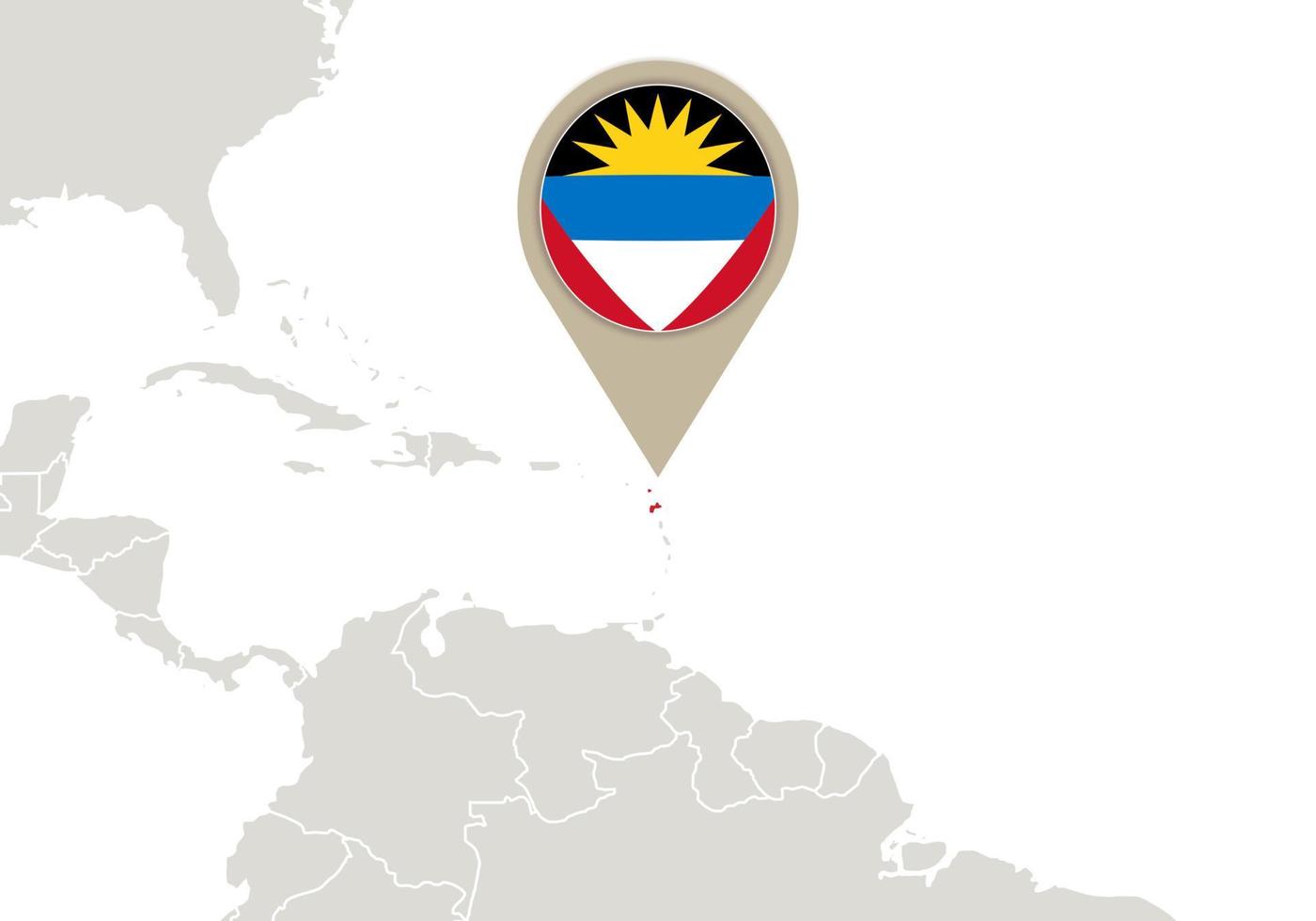 Antigua And Barbuda On World Map 6935720 Vector Art At Vecteezy Antigua And Barbuda On World Map Vector 