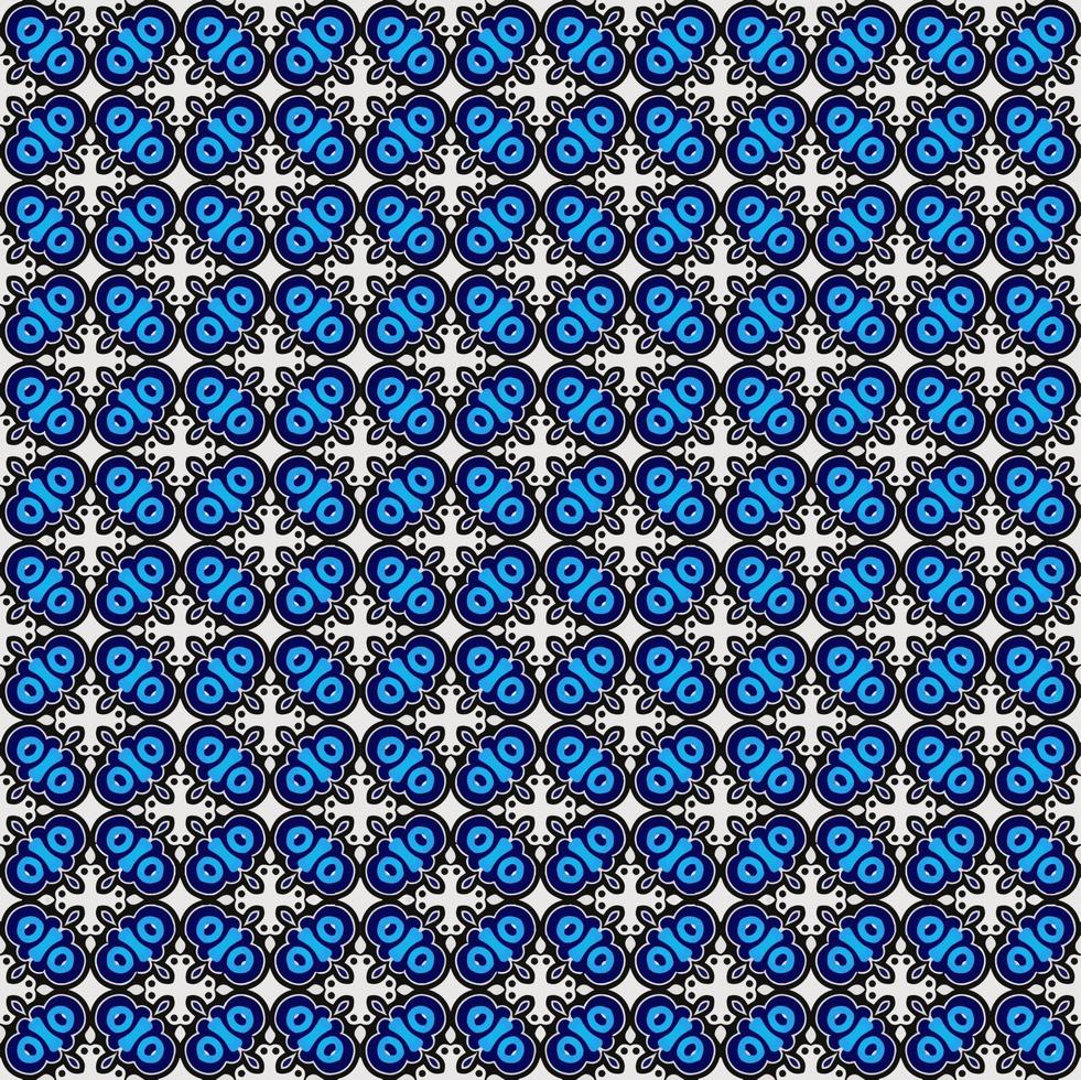 Blue and white color seamless pattern texture and template. Multicolored. Colorful ornamental graphic design. Colored mosaic ornaments. vector
