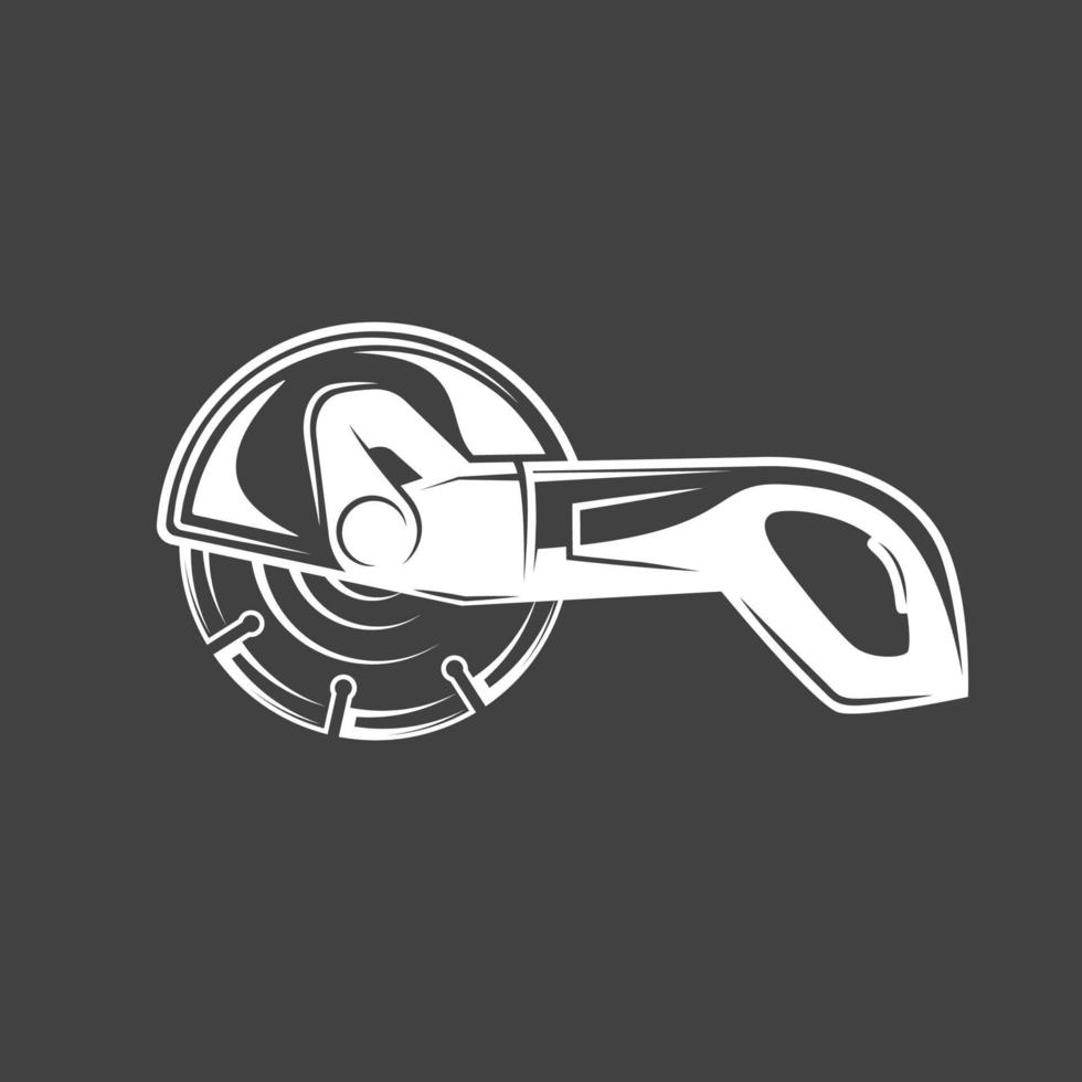Flat angle grinder vector