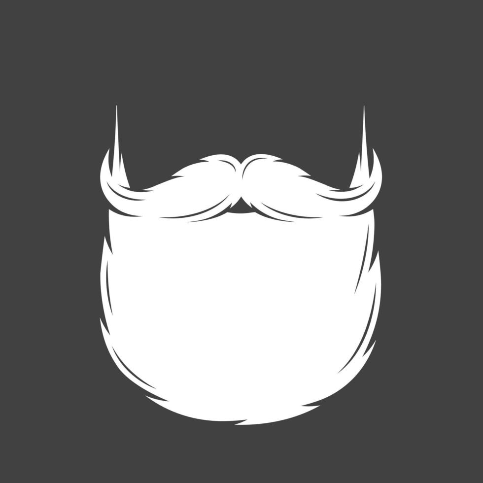 Beard isolated on black background vector