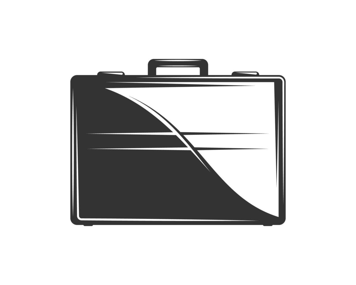 Briefcase silhouette in simple style vector