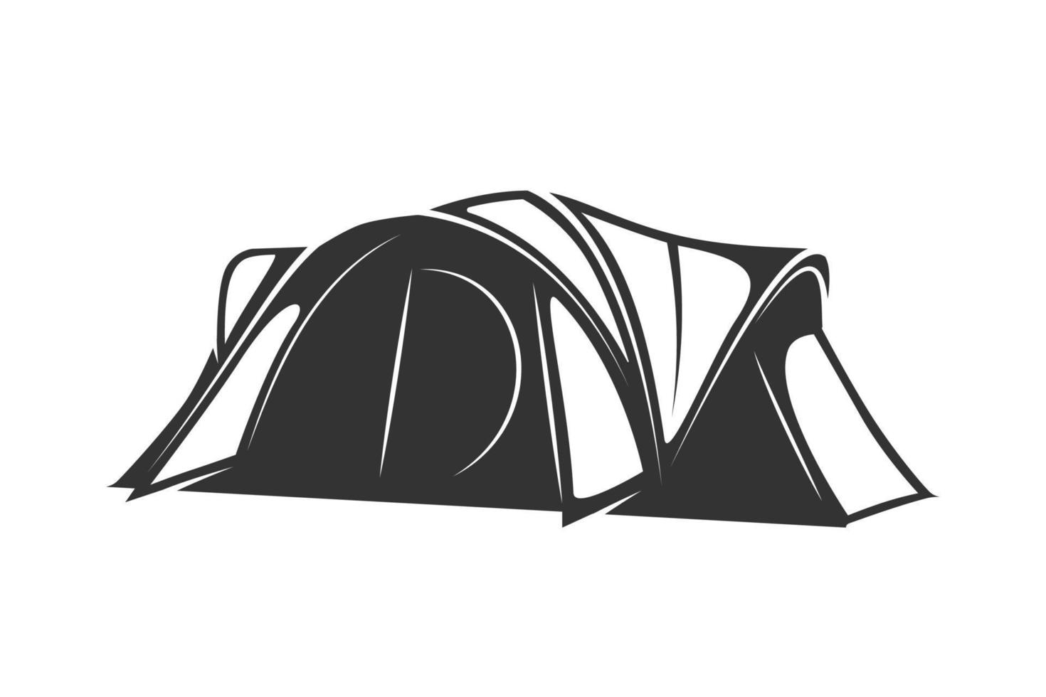 Tent isolated on white background vector
